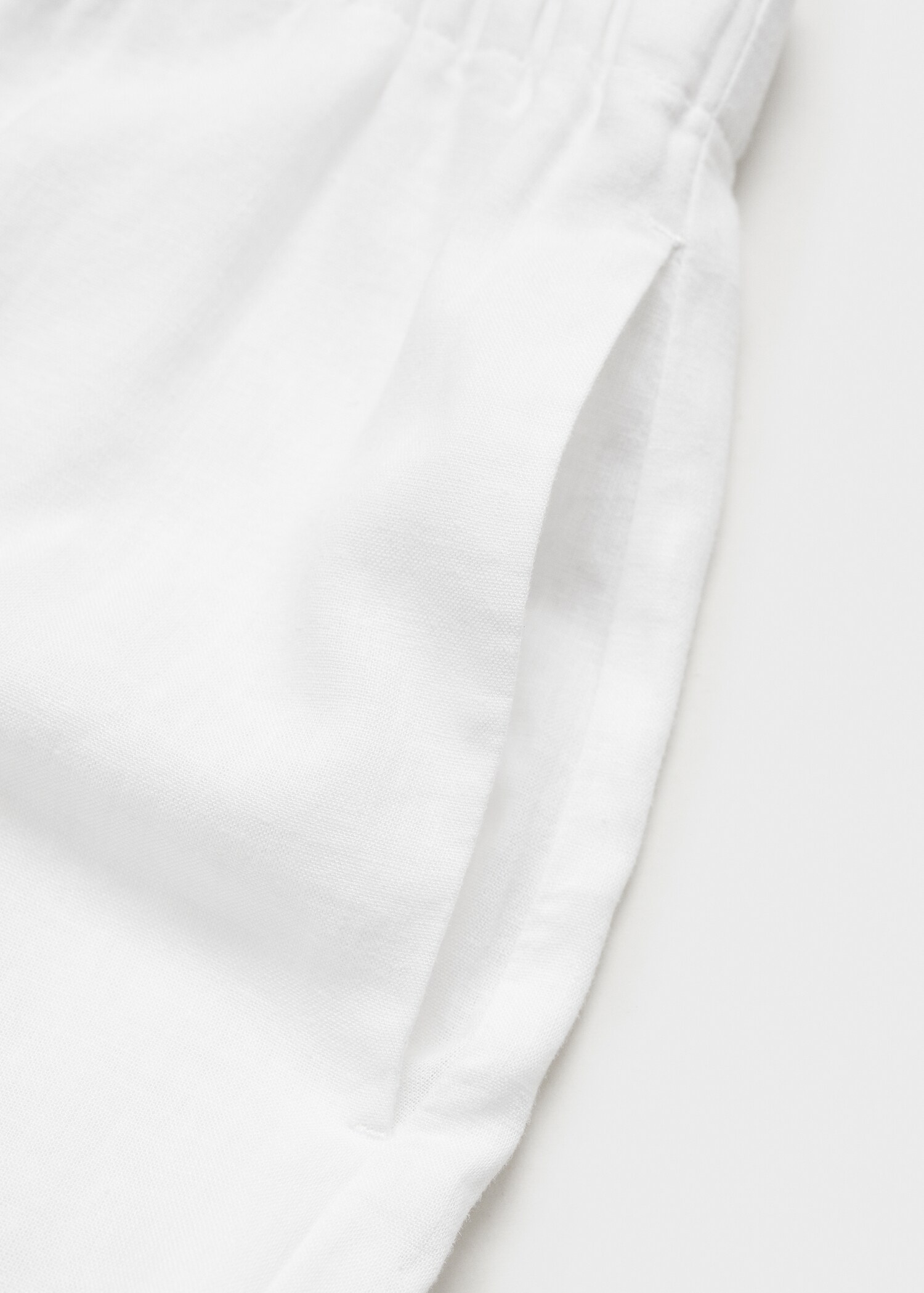 Soepelvallende linnen broek - Detail van het artikel 0