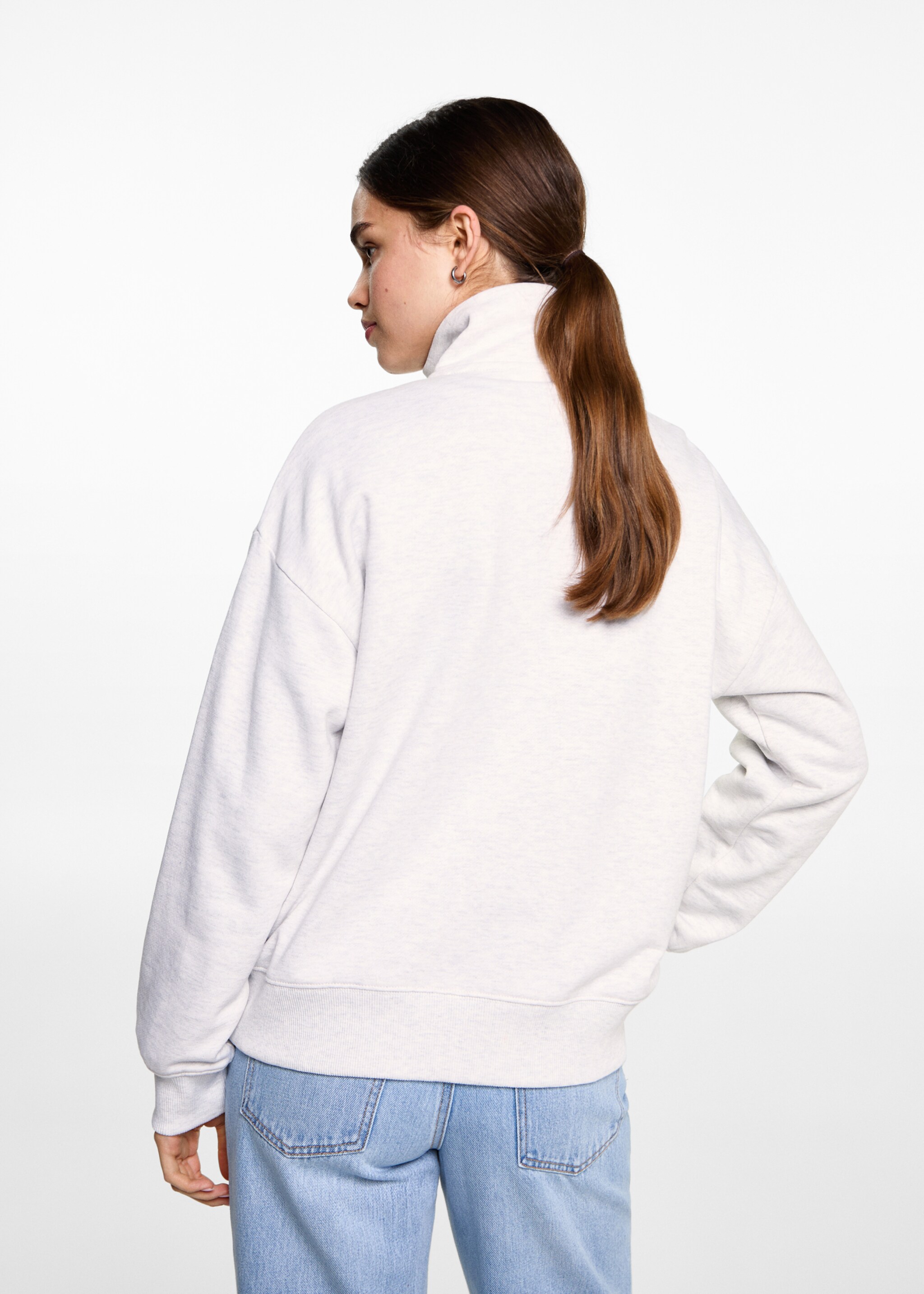 Sudadera cremallera mensaje - Reverso del artículo