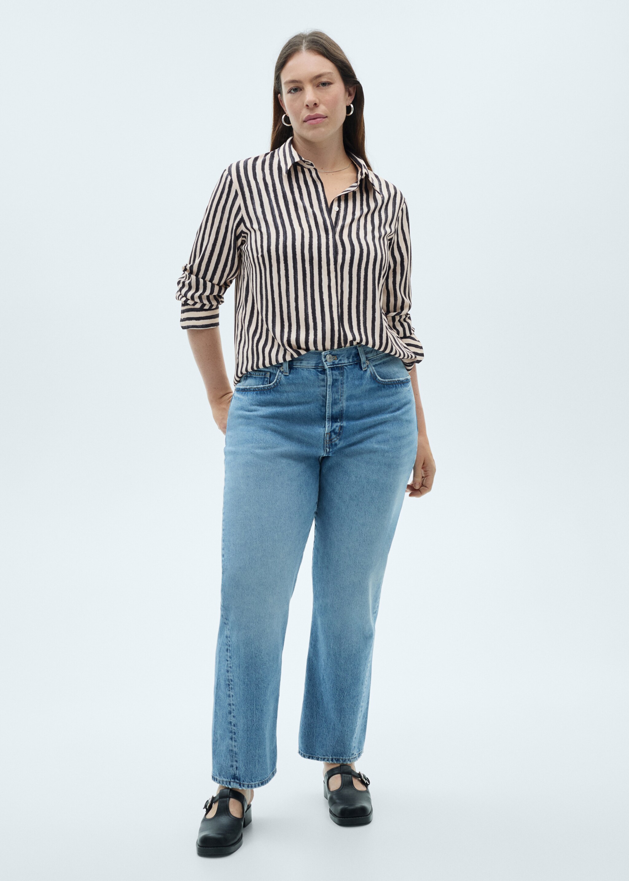 Striped flowy shirt - Details of the article 3