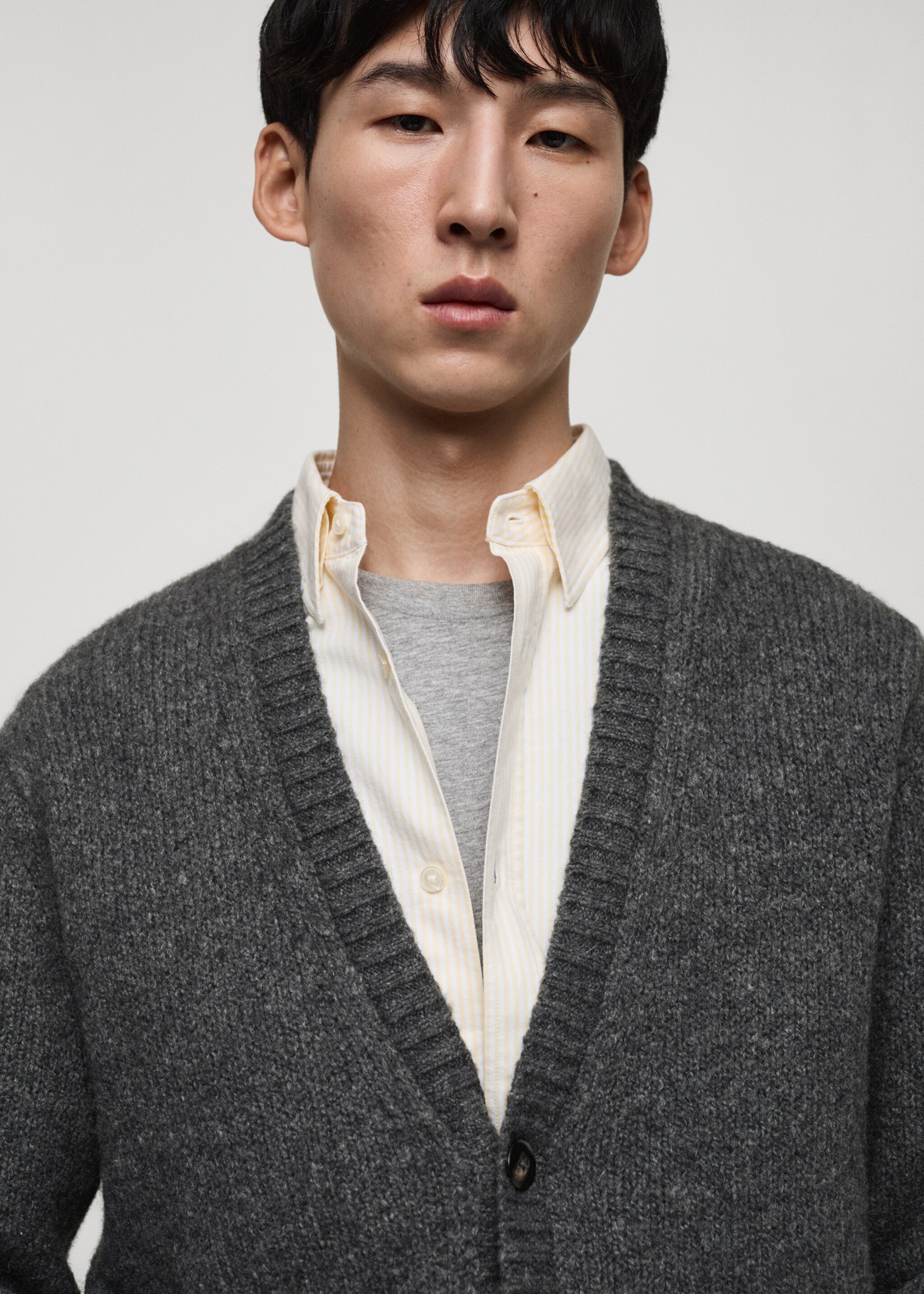 Knitted wool blend cardigan - Details of the article 1