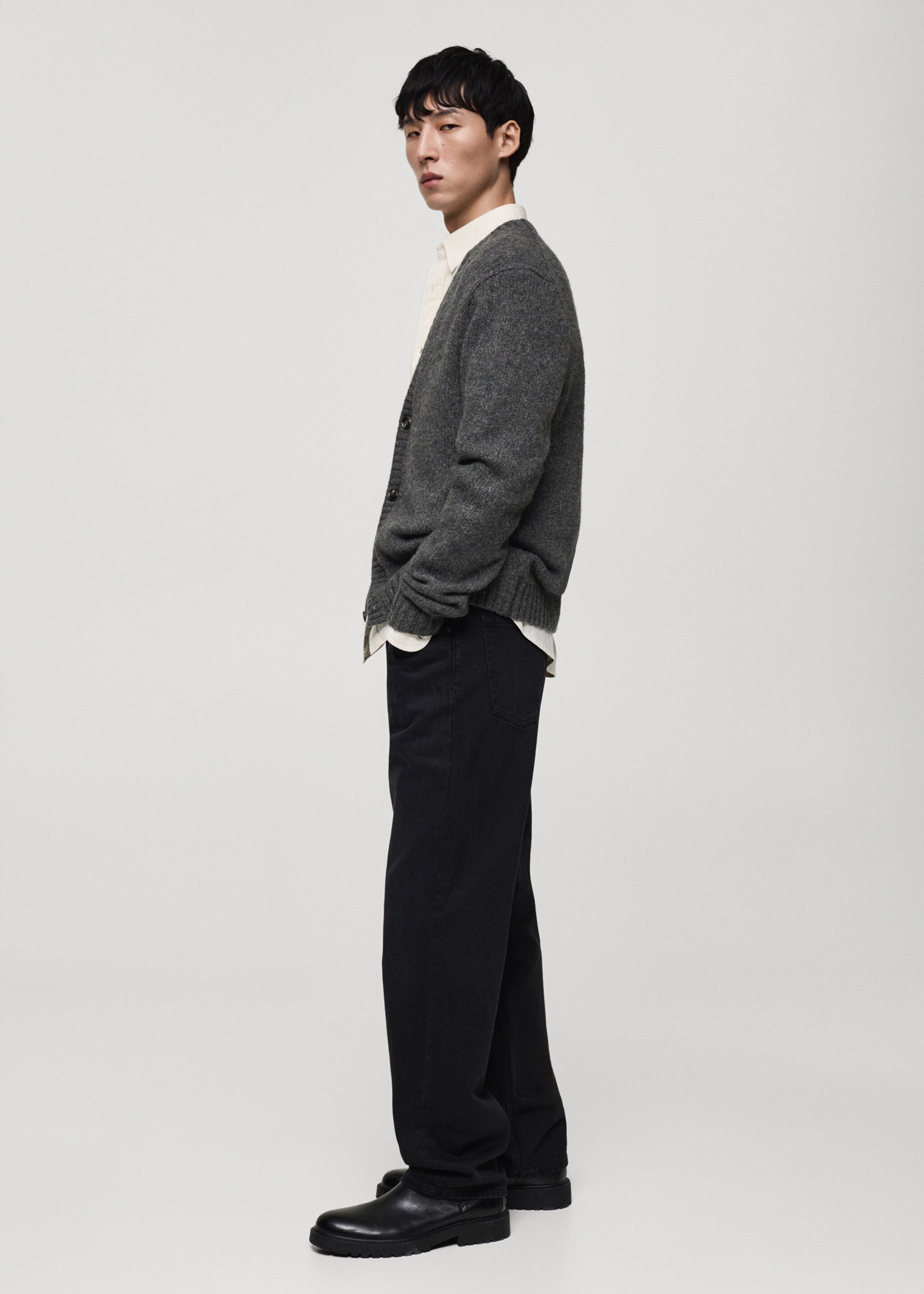 Knitted wool blend cardigan - Details of the article 2
