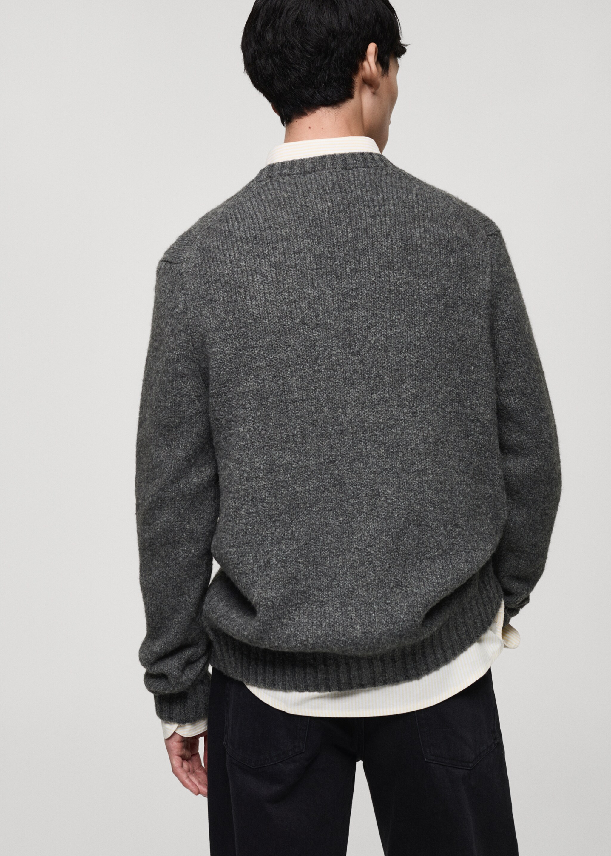 Knitted wool blend cardigan - Reverse of the article