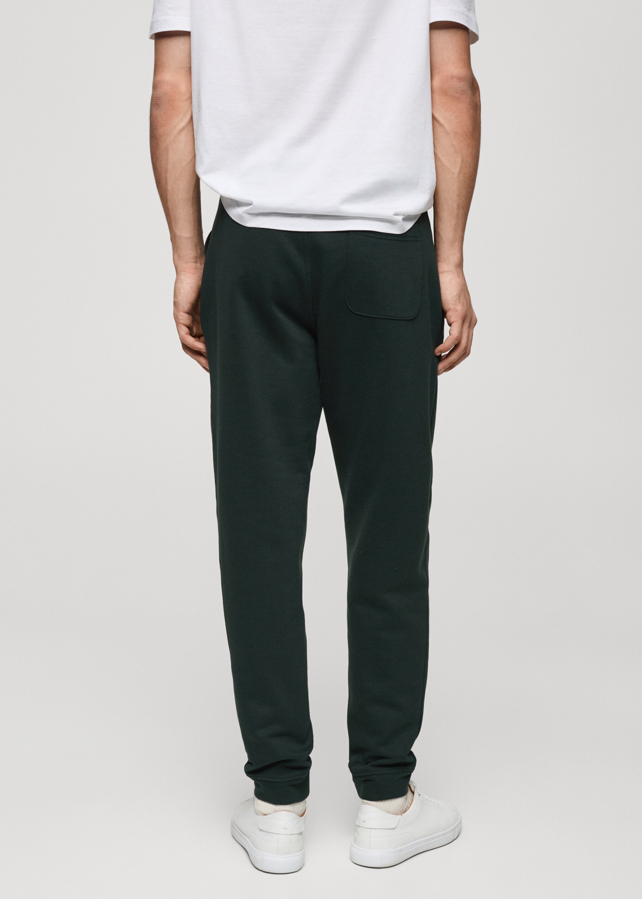 Brushed joggers with elastic waistband - Reverse of the article