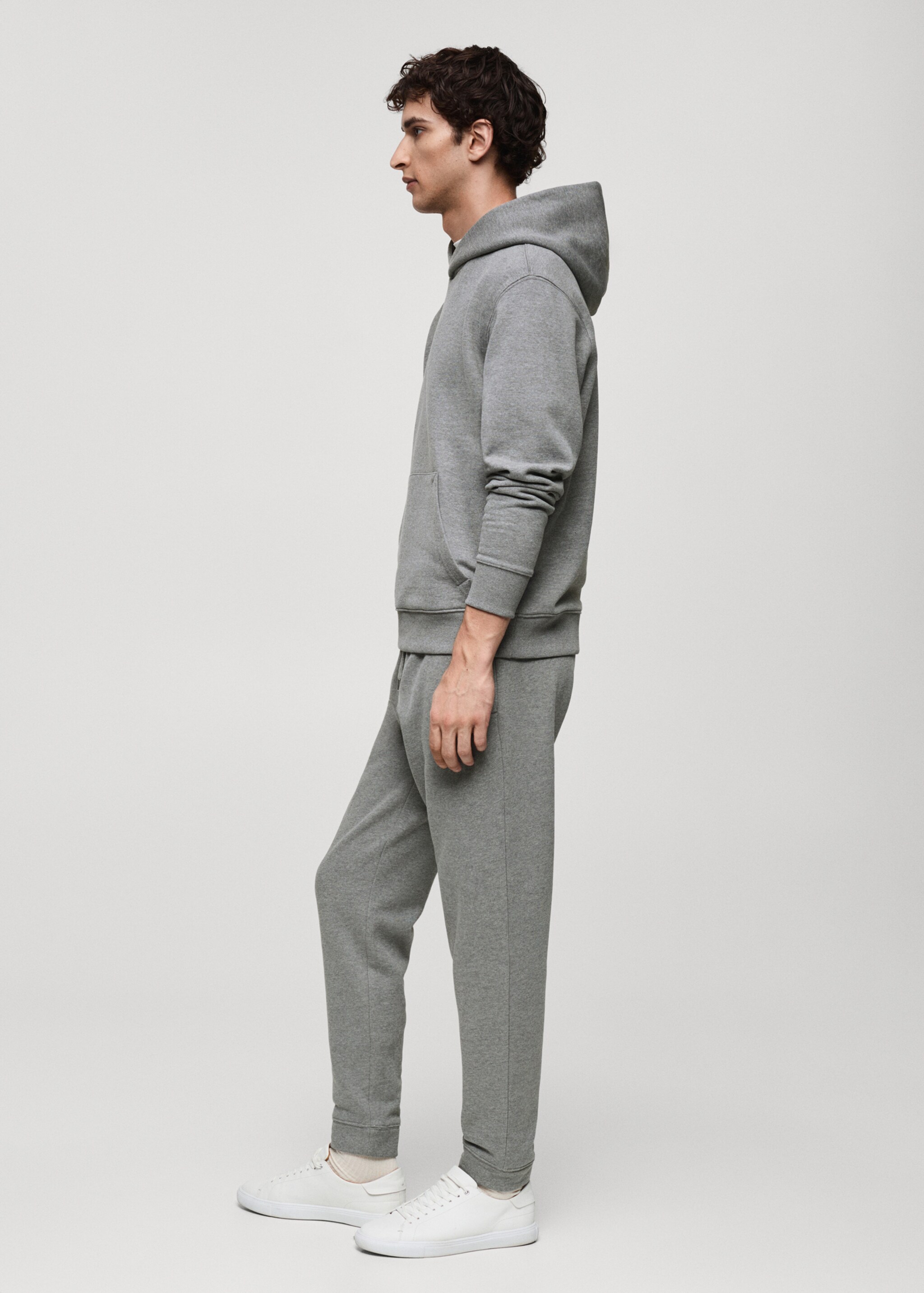 Brushed joggers with elastic waistband - Details of the article 2