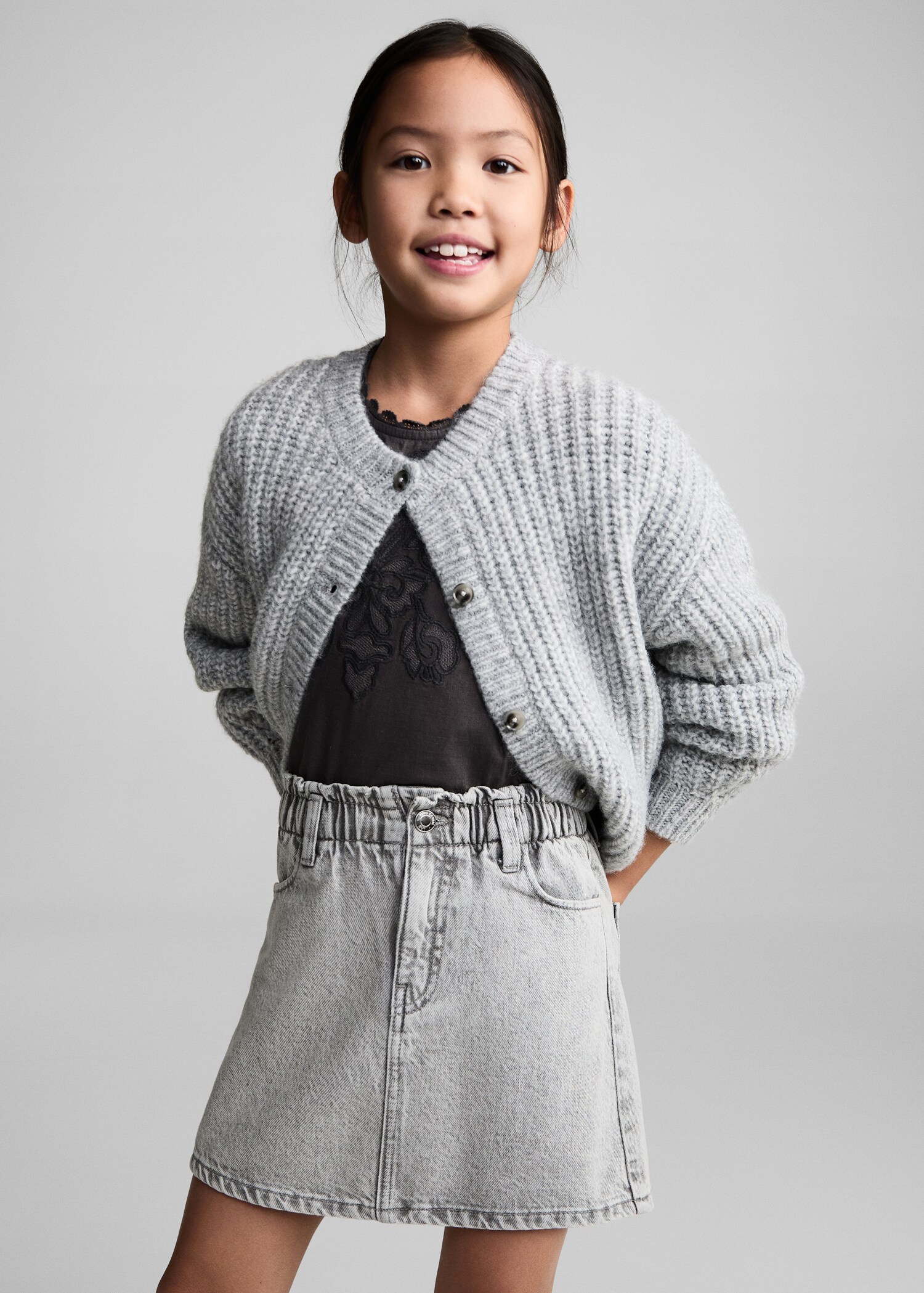 Short denim skirt - Medium plane