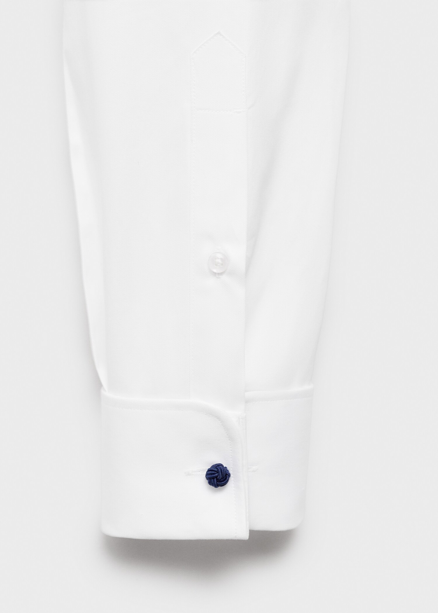 Slim-fit twill fabric suit with shirt cufflinks - Details of the article 0