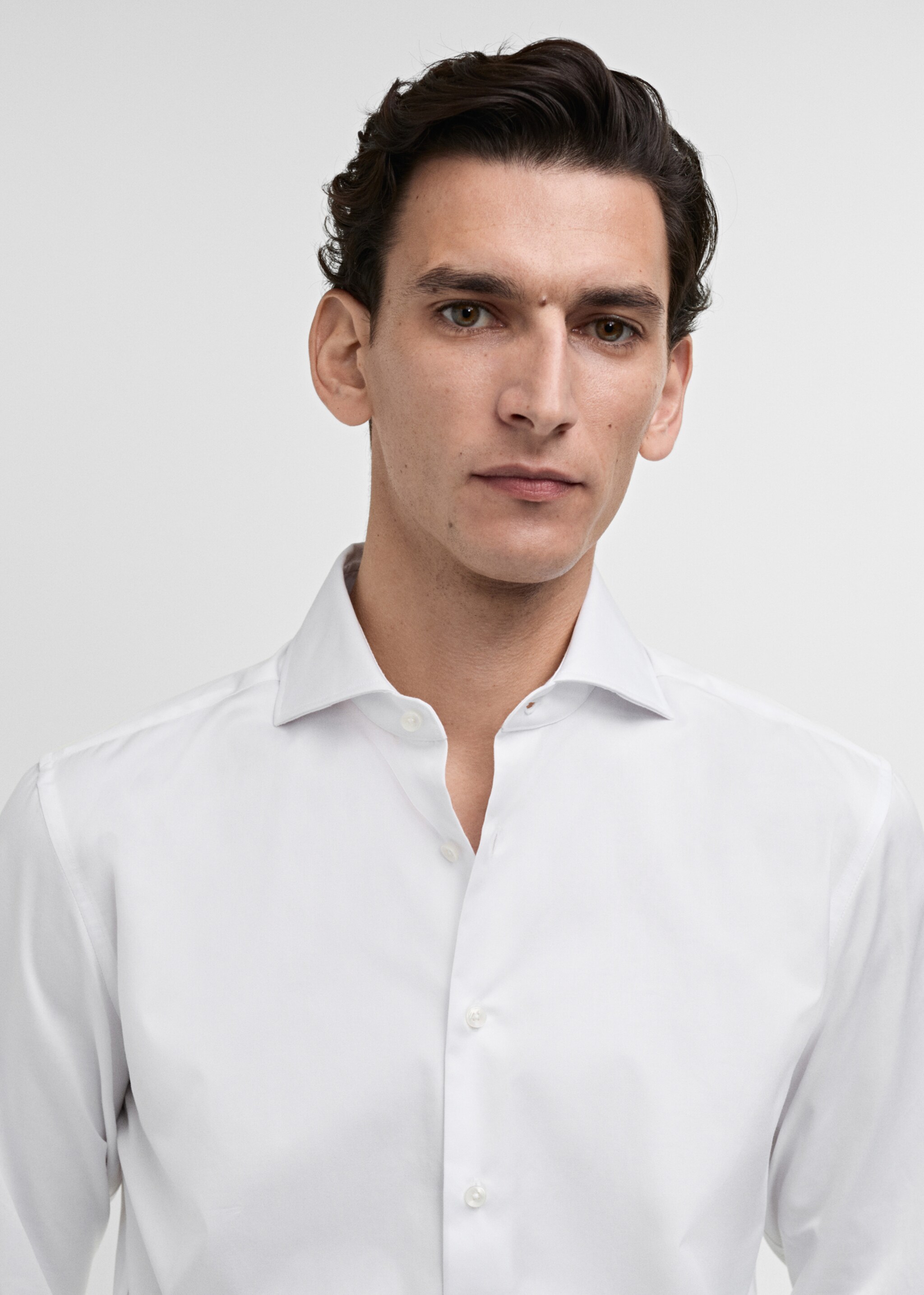 Camisa gemelos traje slim fit tejido twill - Detalle del artículo 2