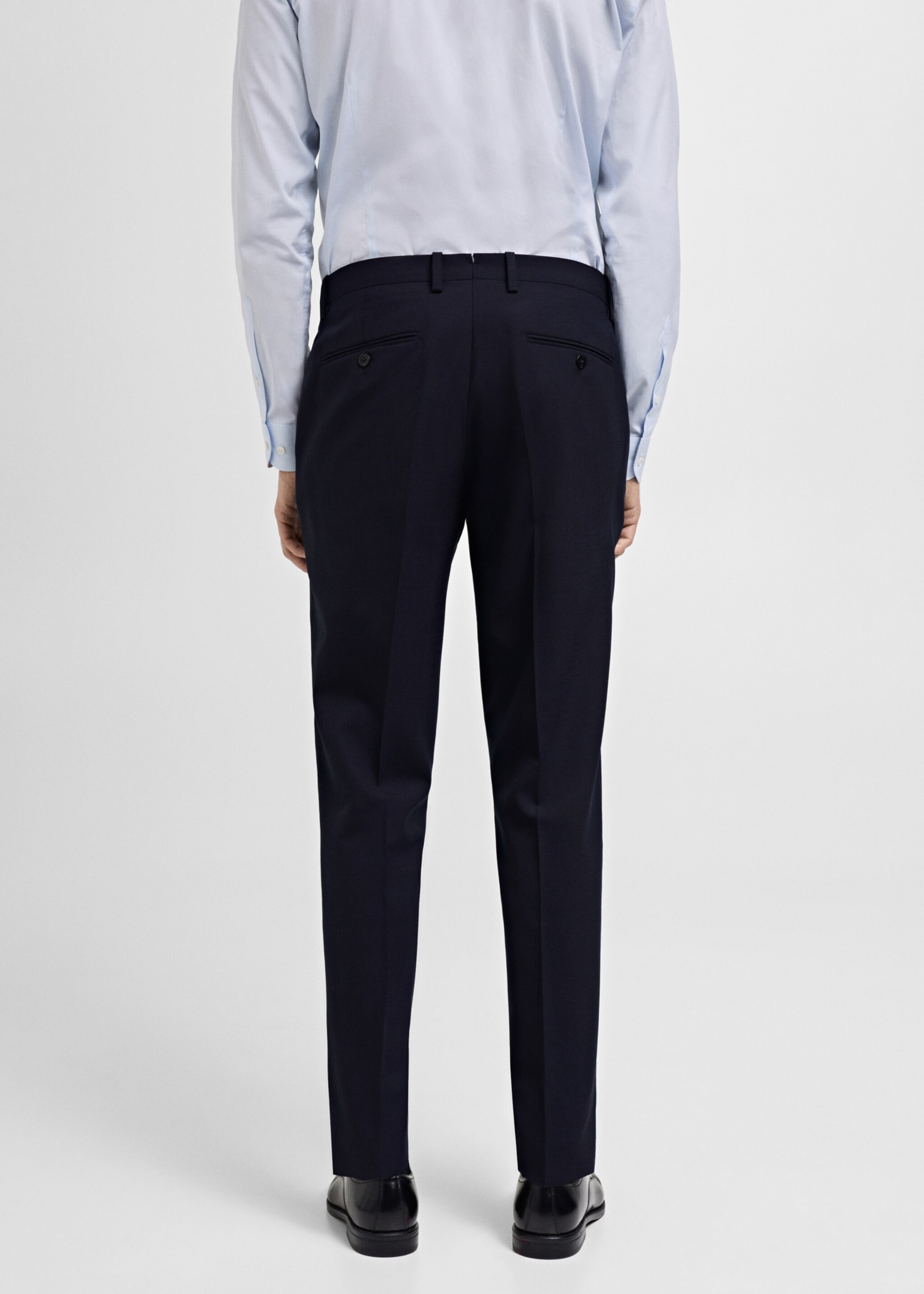 Turin 100% wool suit trousers - Reverse of the article