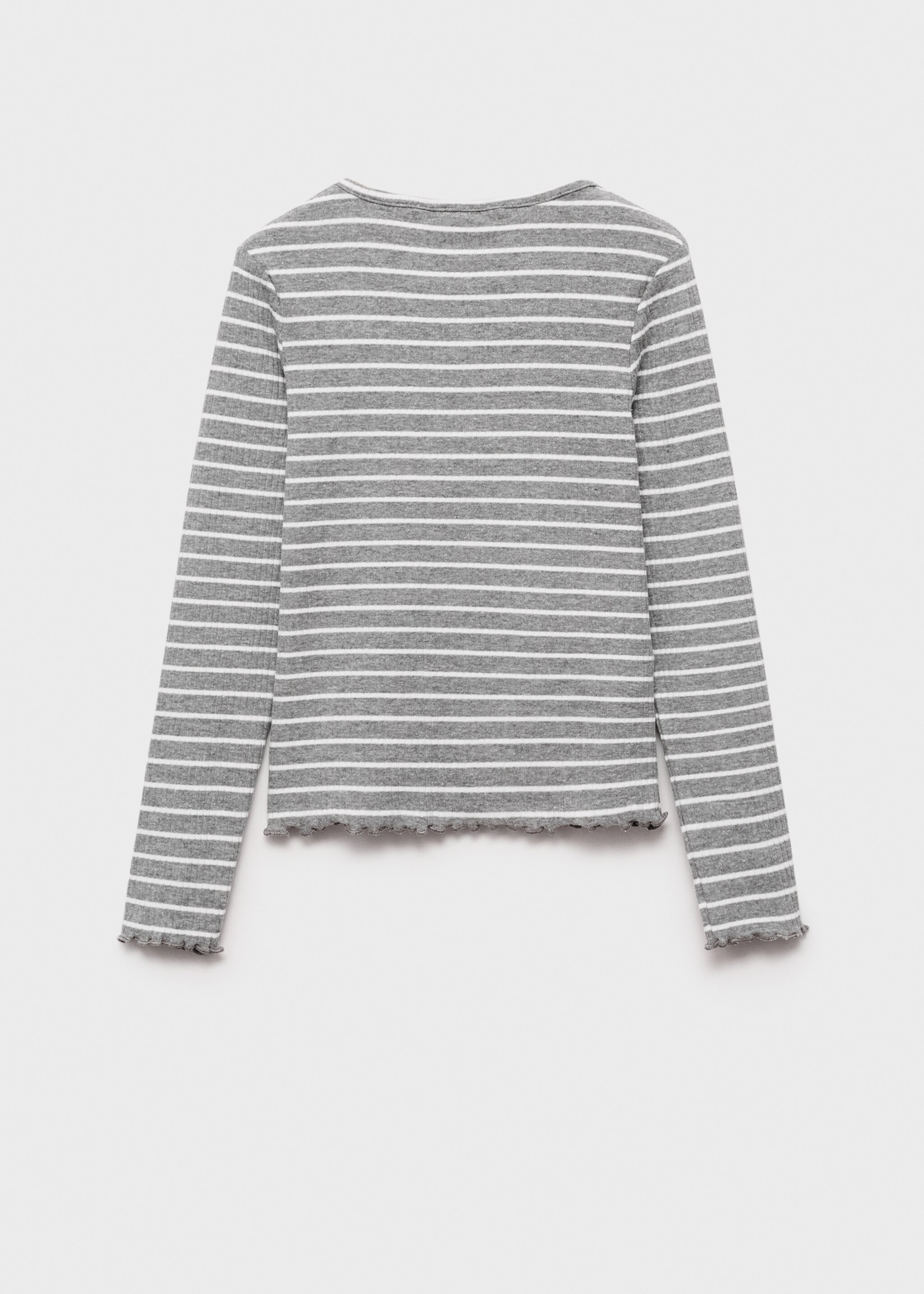 Striped rib T-shirt - Reverse of the article