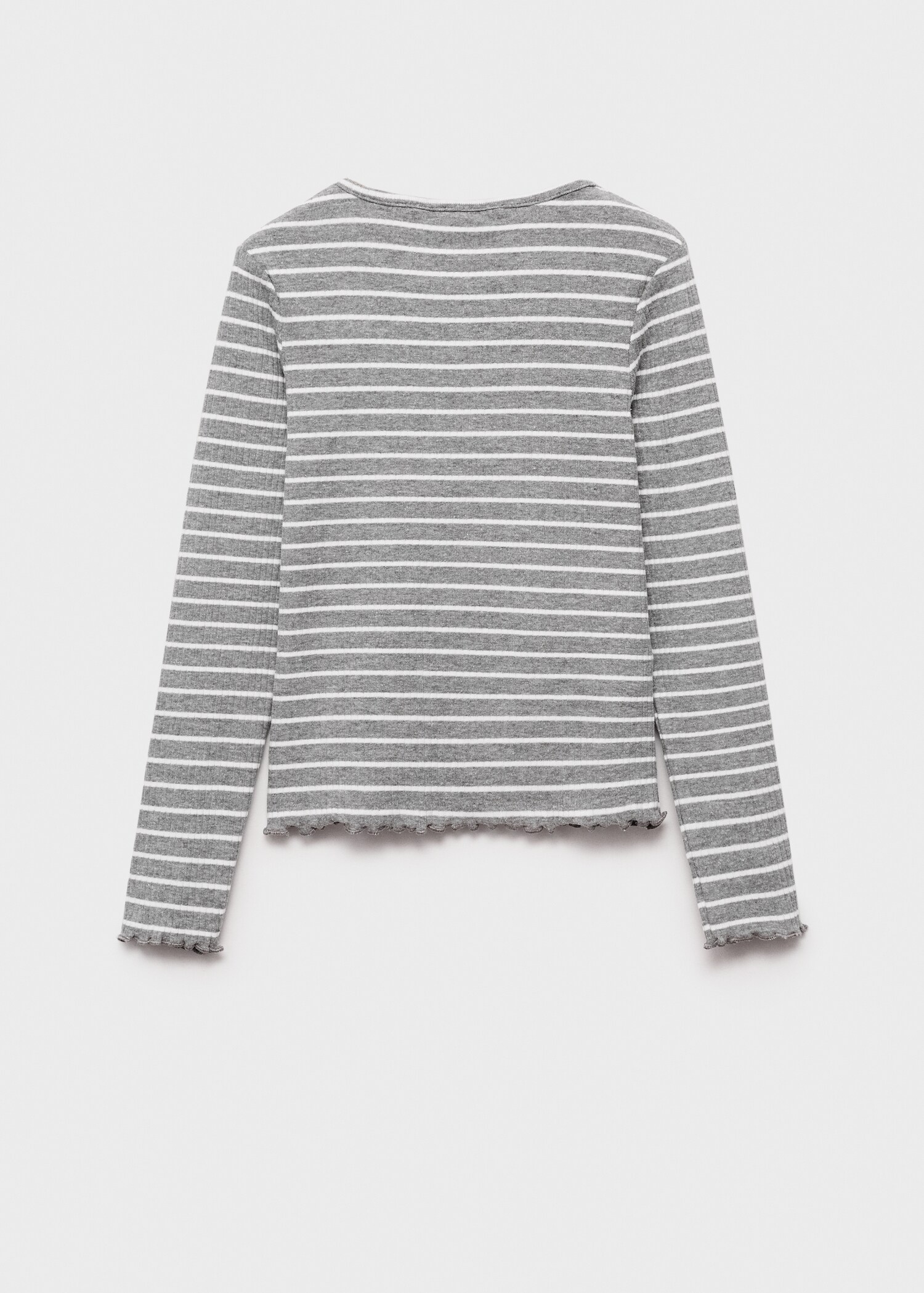 Striped rib T-shirt - Reverse of the article