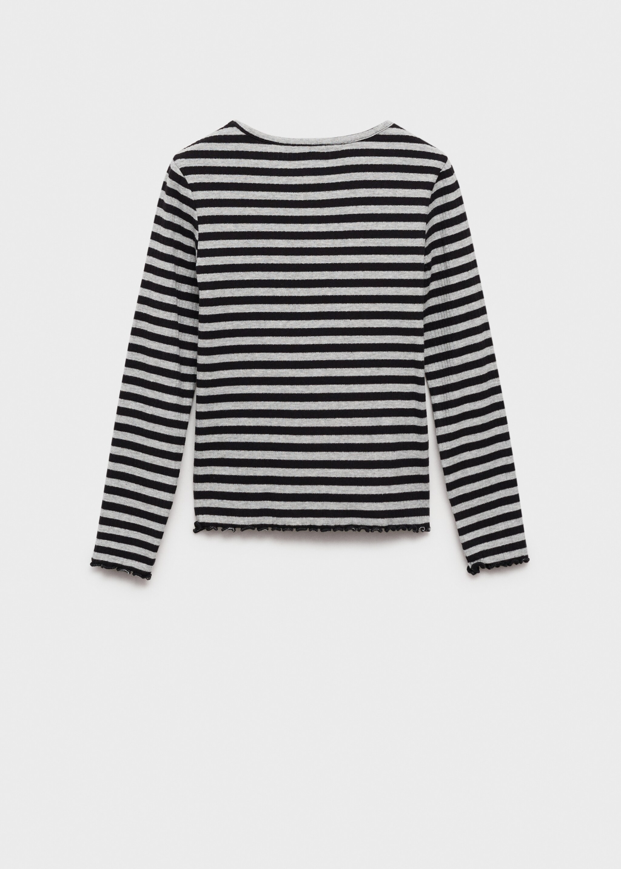 Striped rib T-shirt - Reverse of the article