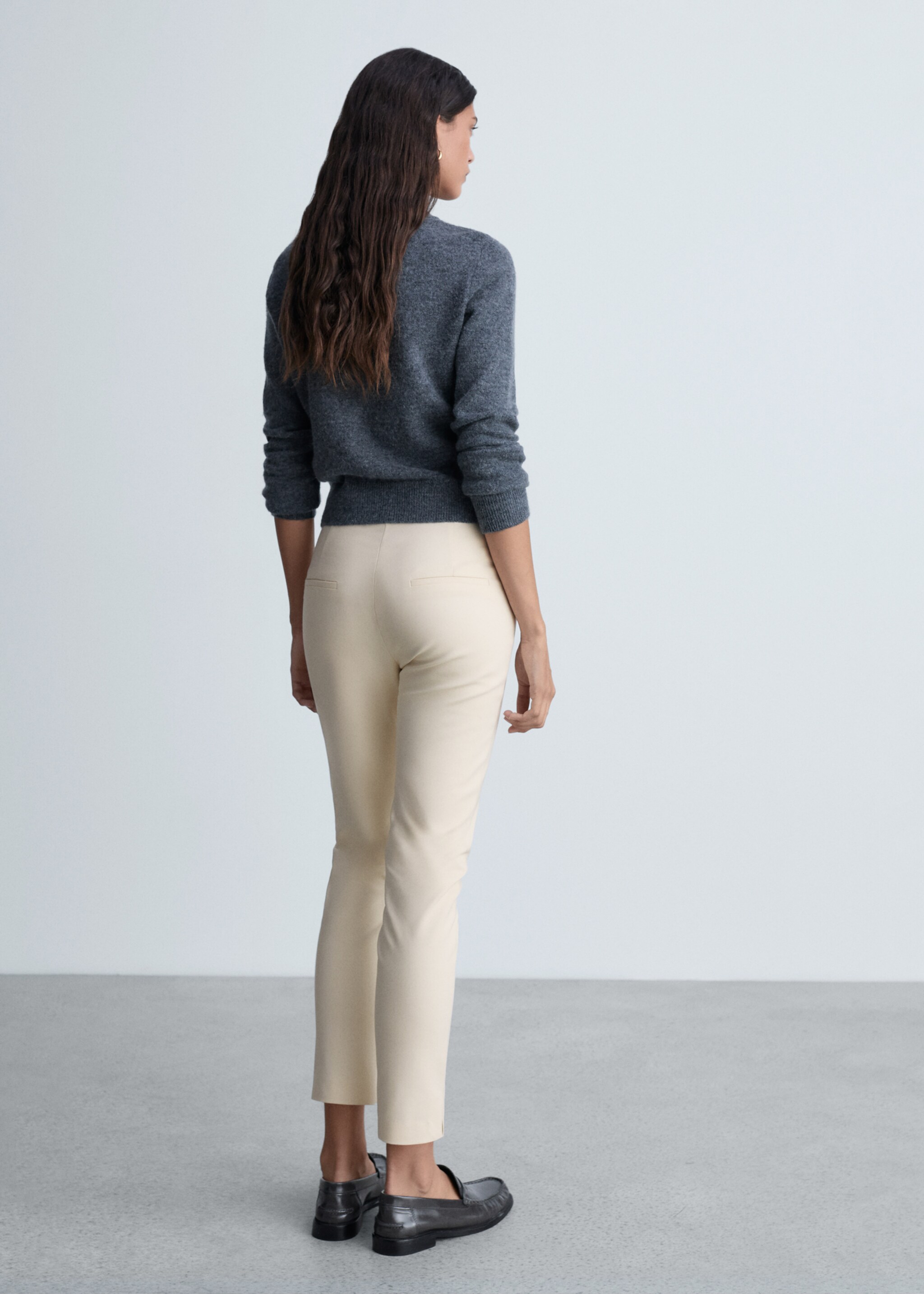 Pantalons rectes cotó - Revers de l'article
