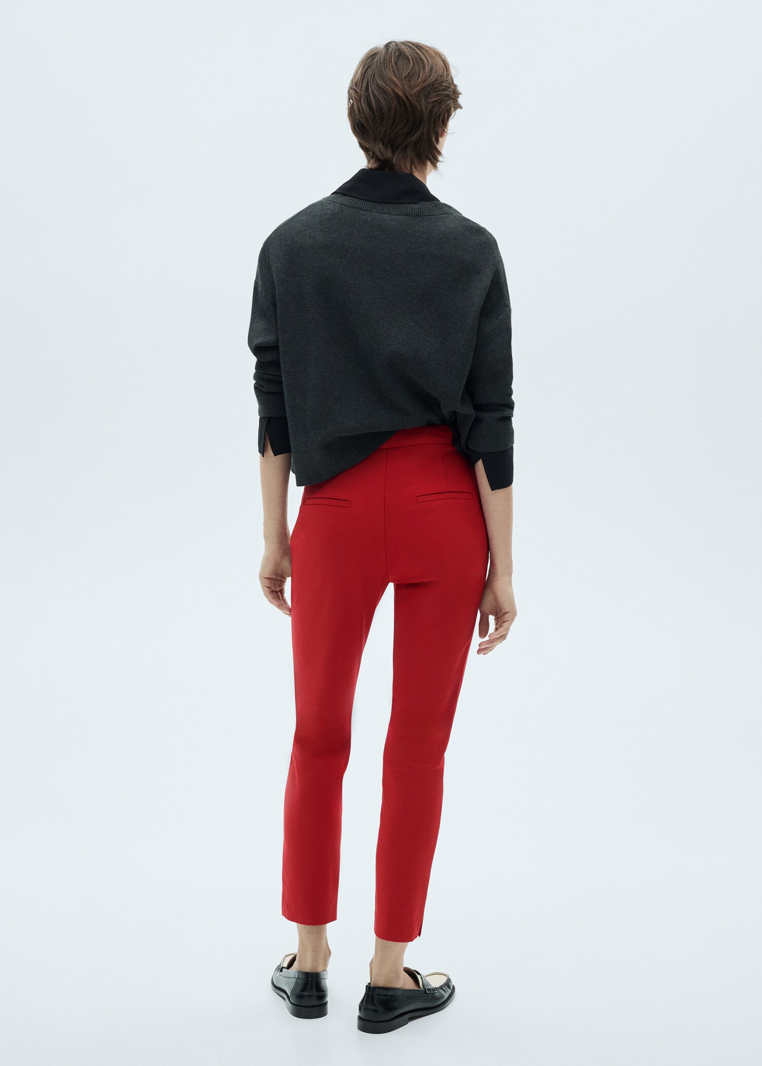 Straight-fit cotton trousers - Reverse of the article
