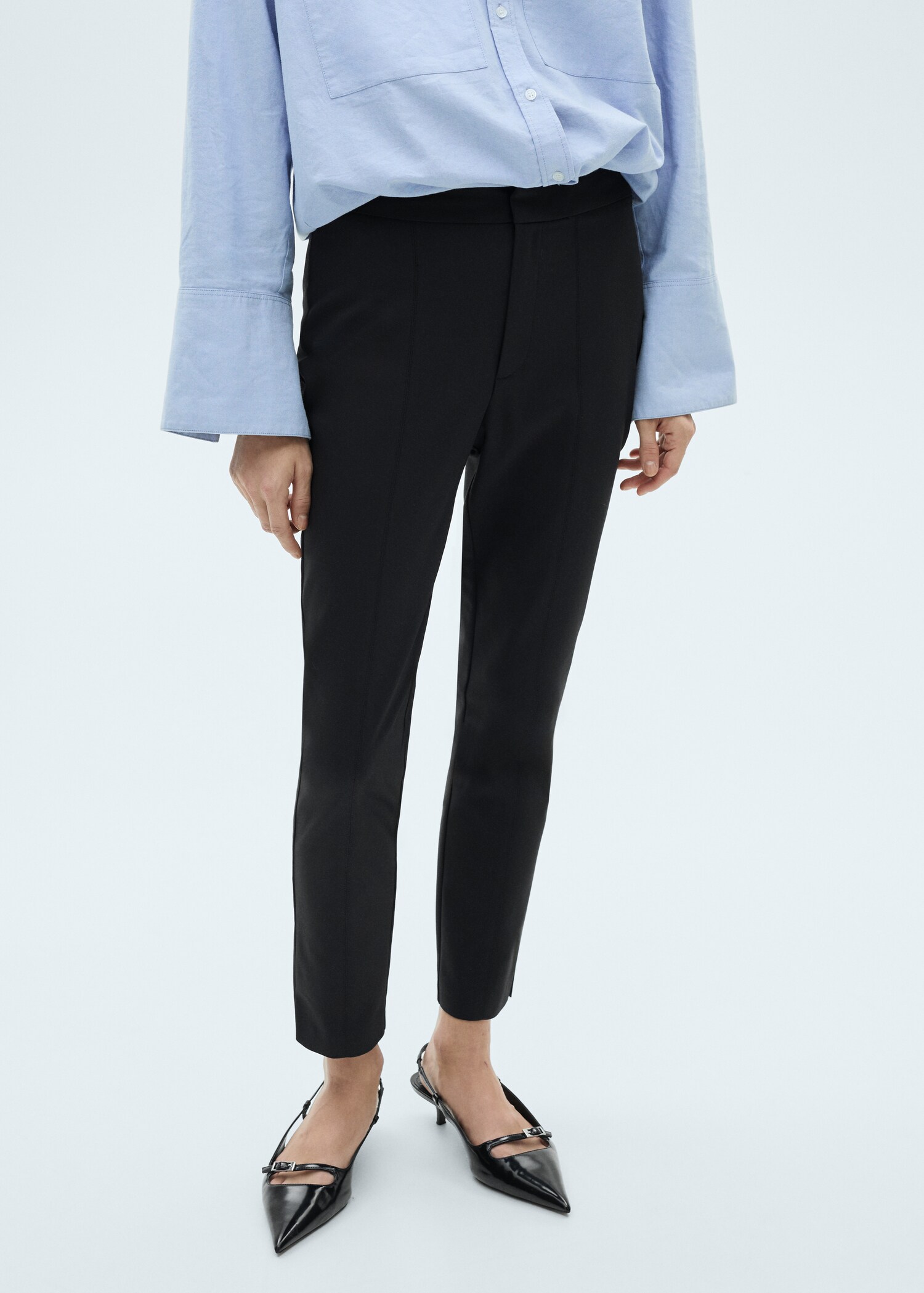 Pantalon droit coton - Plan moyen