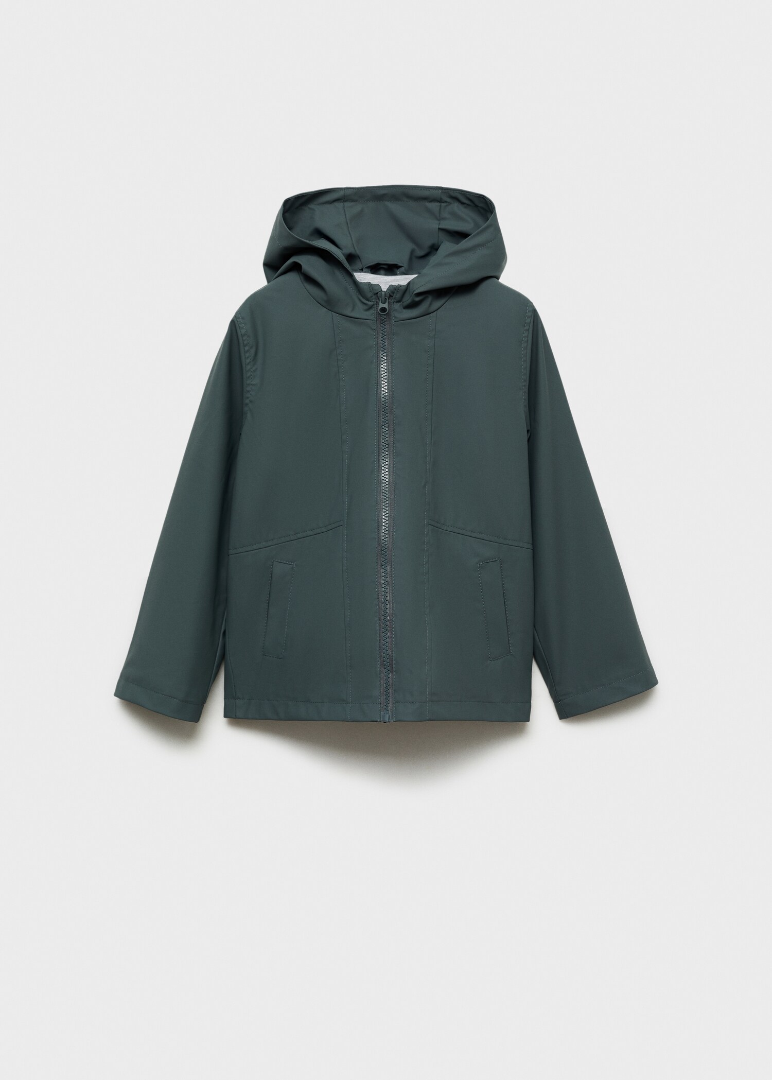 Hooded water-repellent coat - Article without model