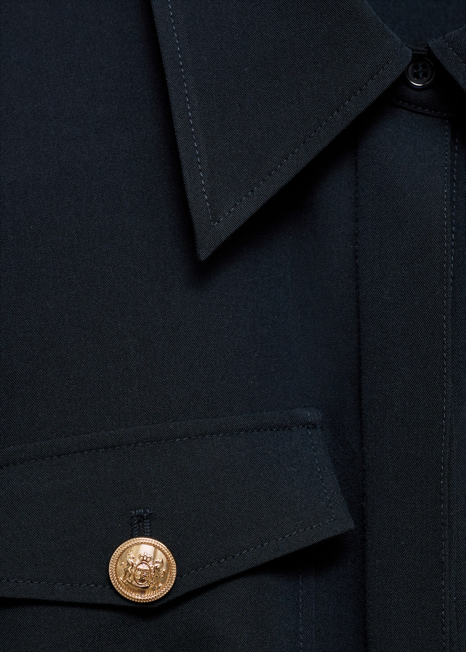 Straight-fit jumpsuit with belt - Details of the article 0