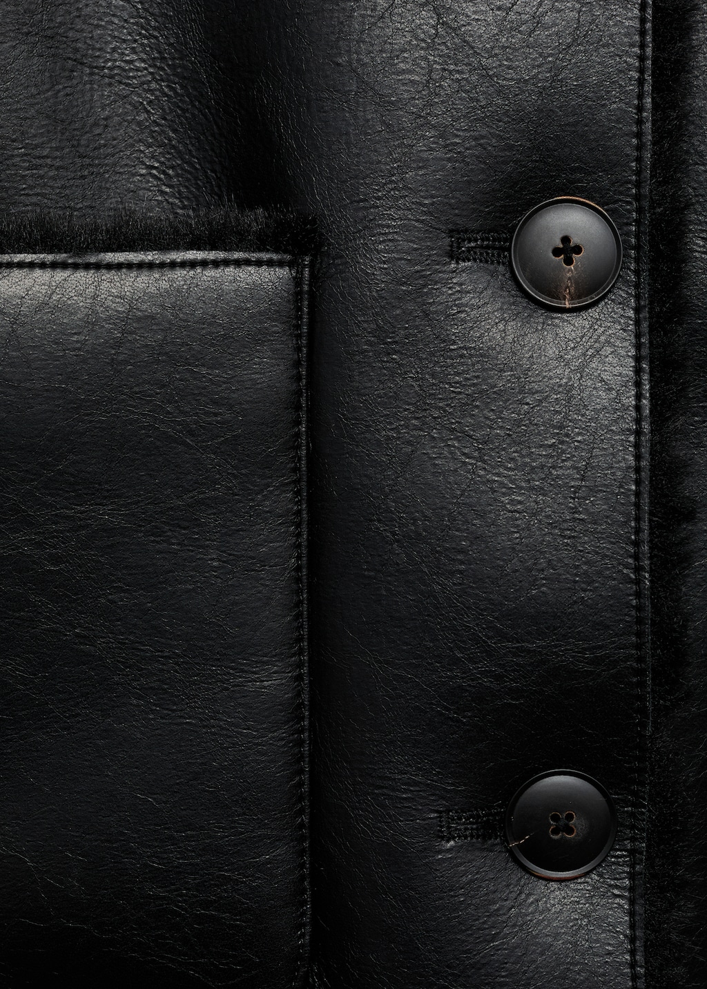 Double-sided leather-effect jacket with pockets - Women Double-sided leather-effect jacket with pockets - Women