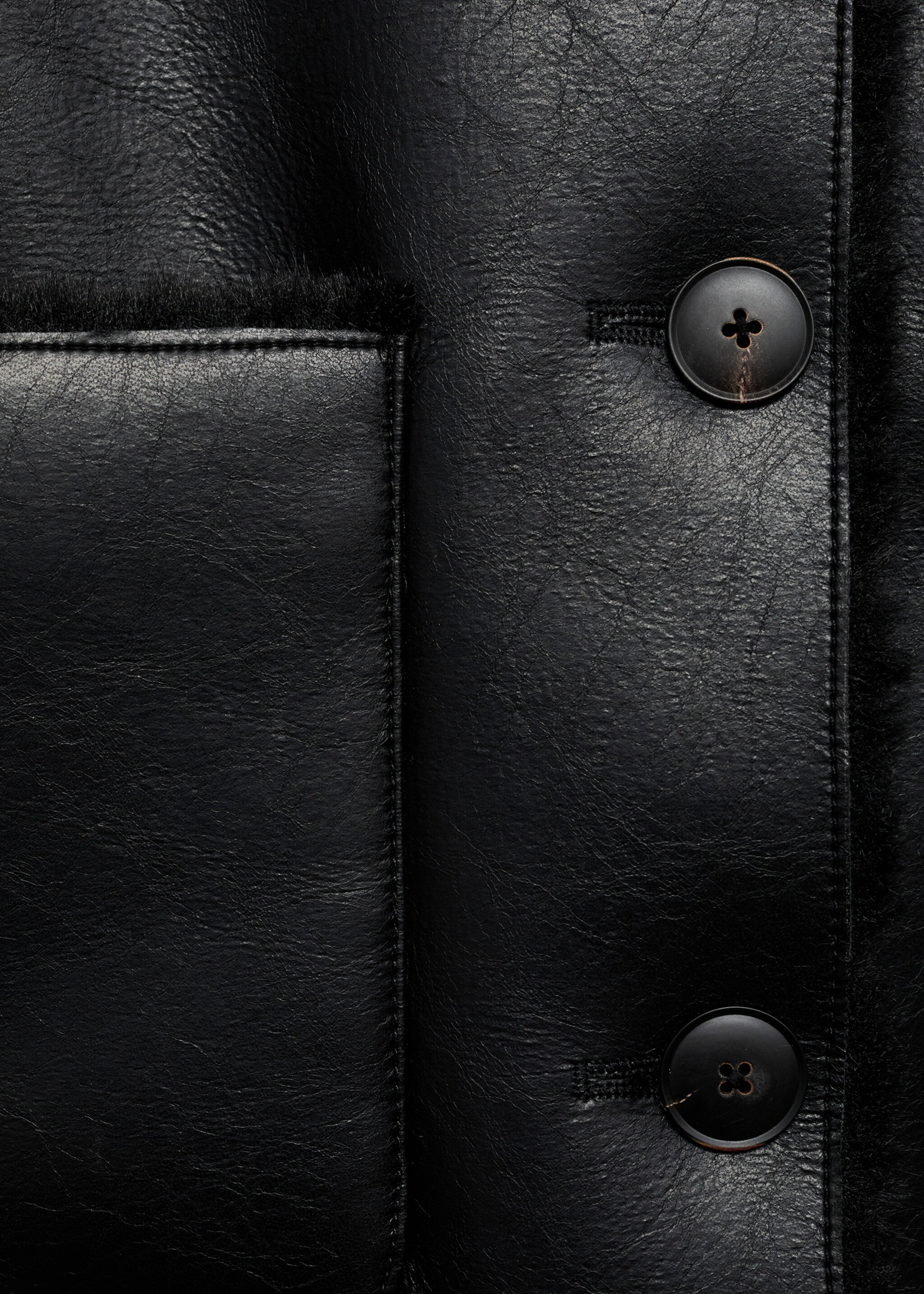 Veste double face simili-cuir poches - Détail de l'article 0