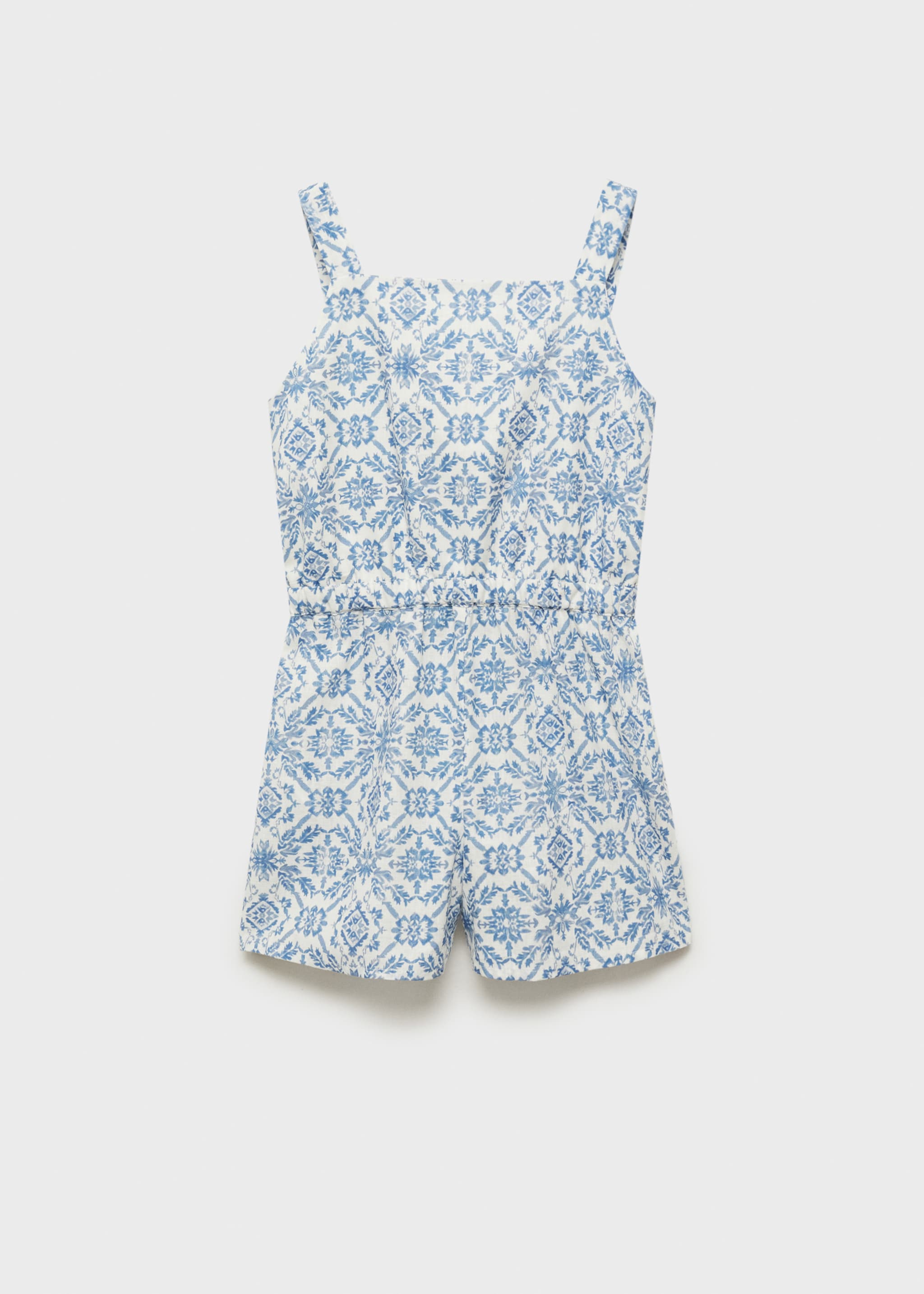 Linen-blend printed jumpsuit - Article without model
