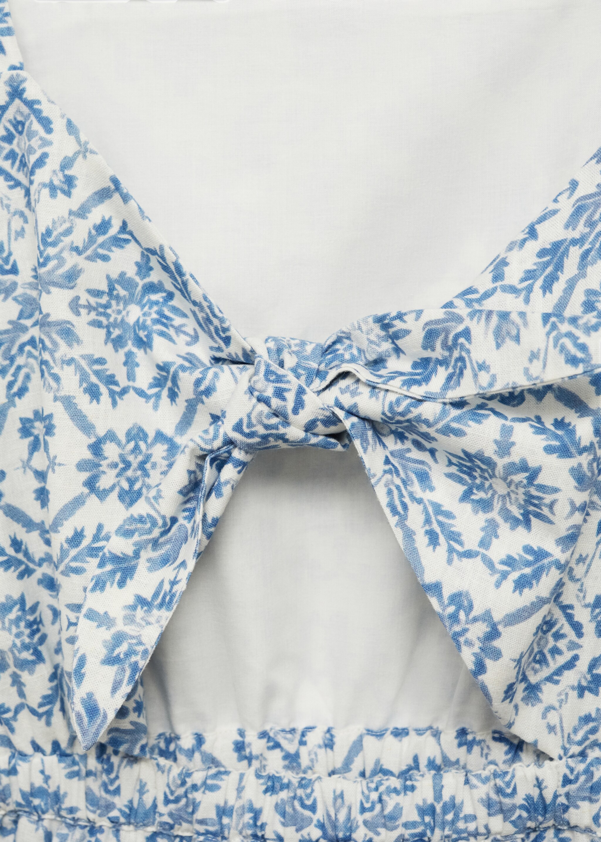 Linen-blend printed jumpsuit - Details of the article 0