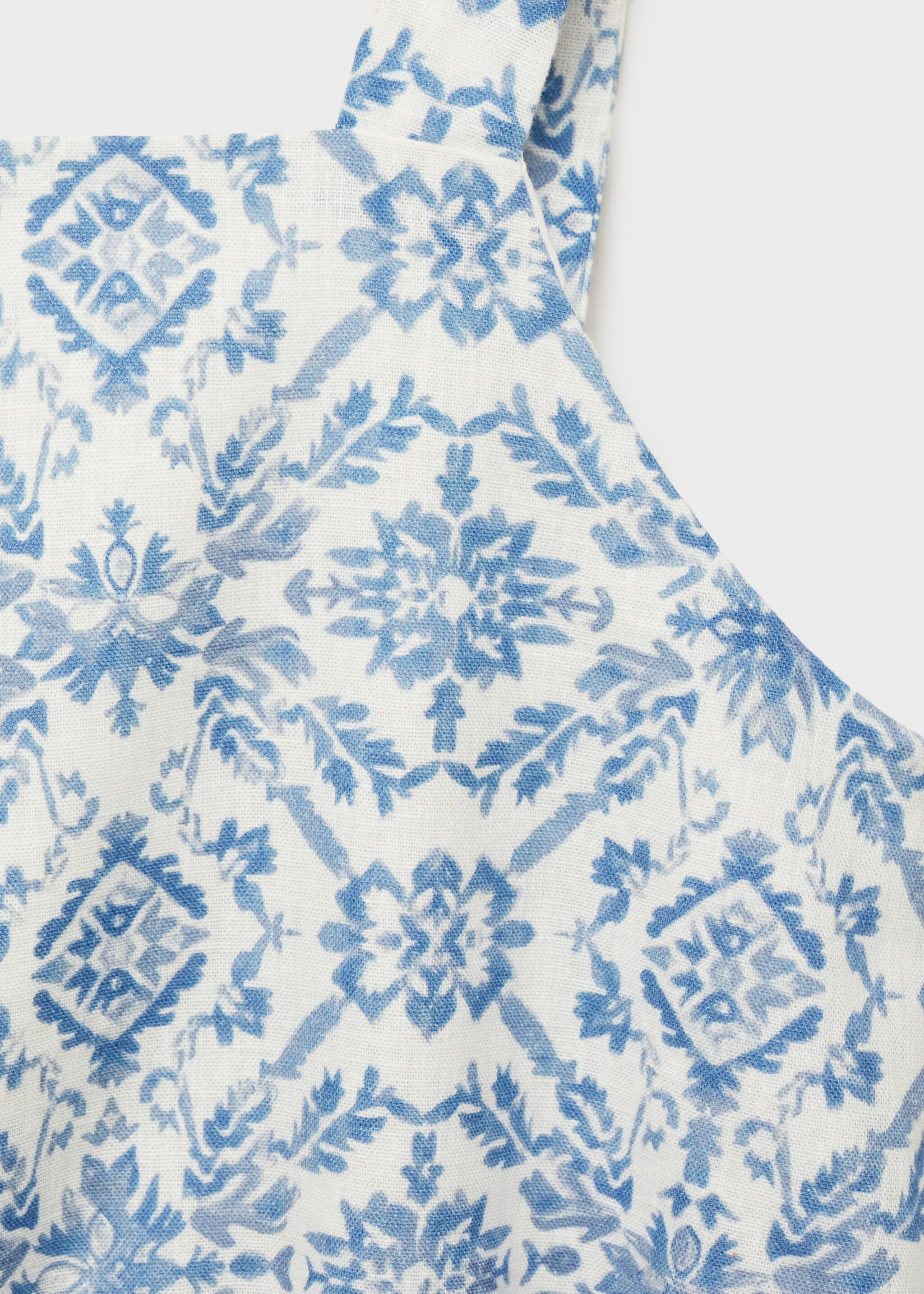 Linen-blend printed jumpsuit - Details of the article 8