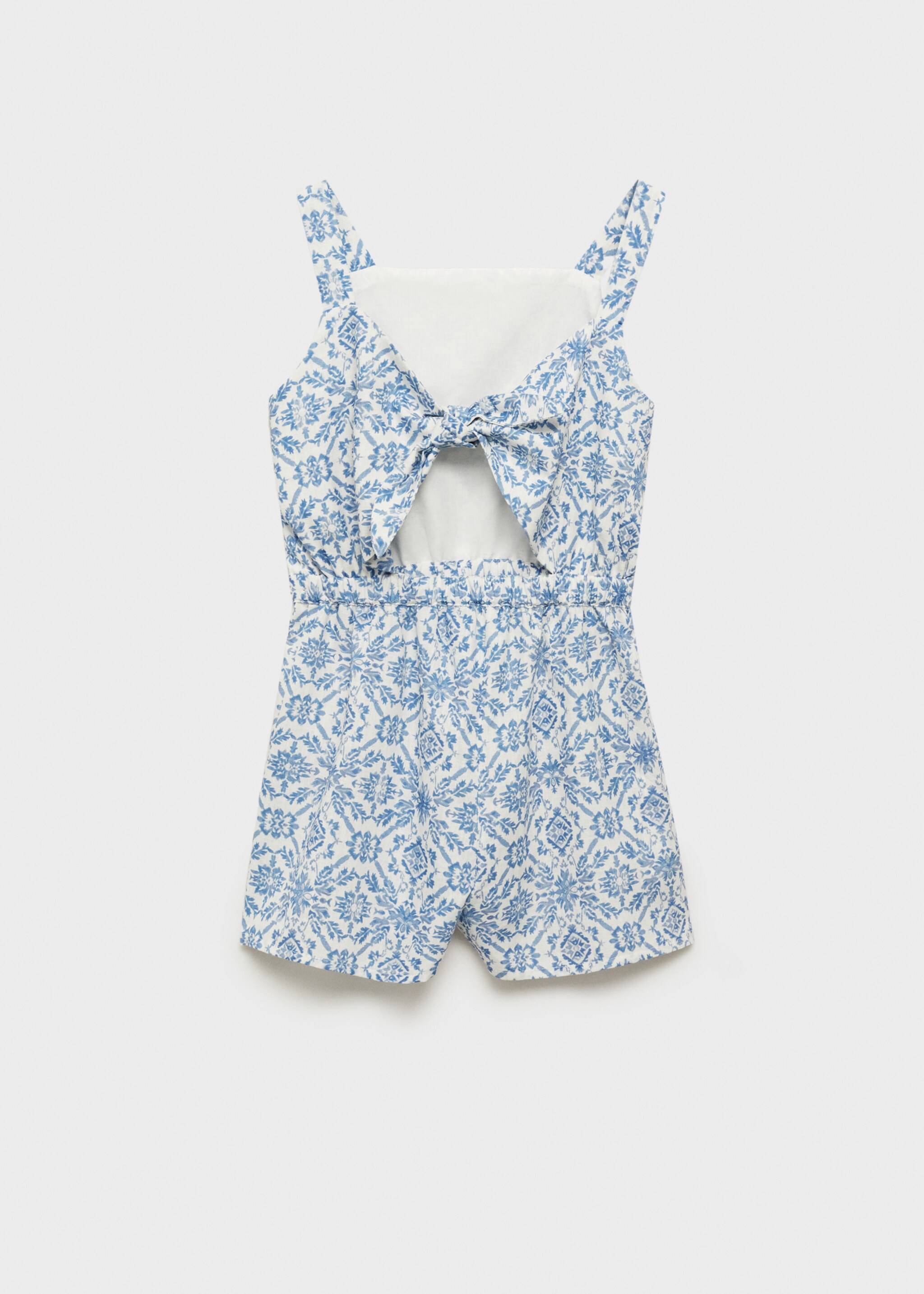 Linen-blend printed jumpsuit - Reverse of the article