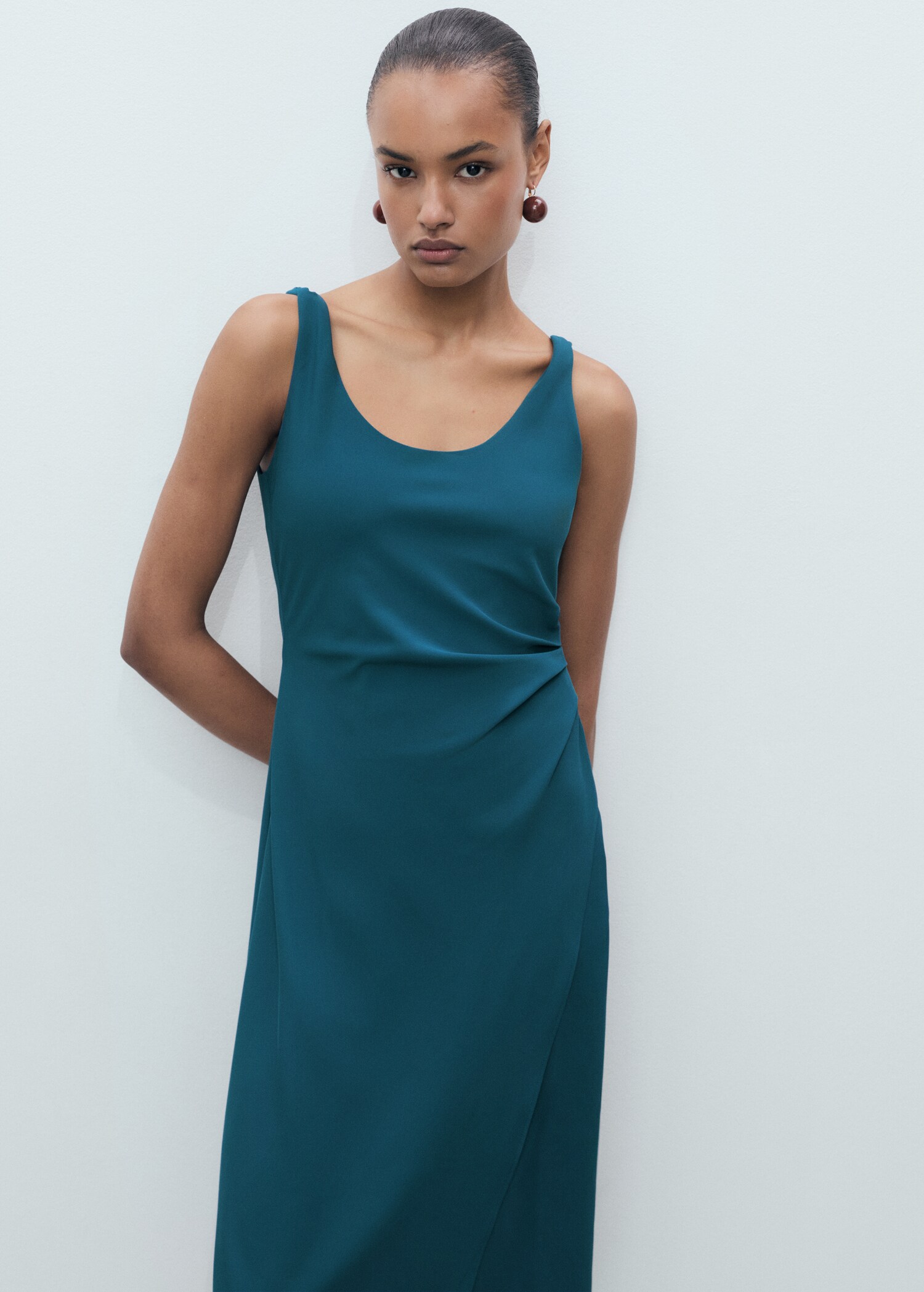 Ruched midi dress - Details of the article 1