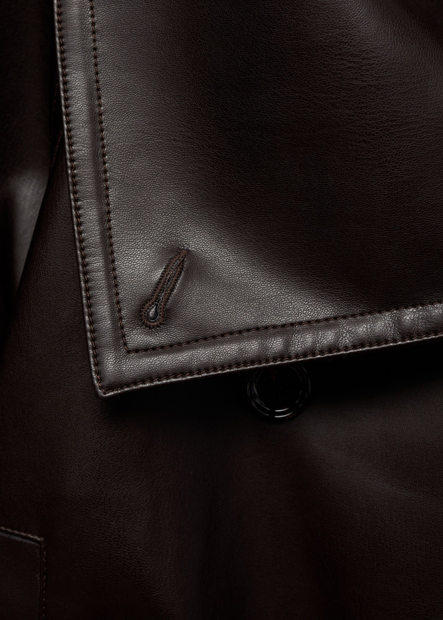 Chaqueta maxi solapas efecto piel - Detalle del artículo 0