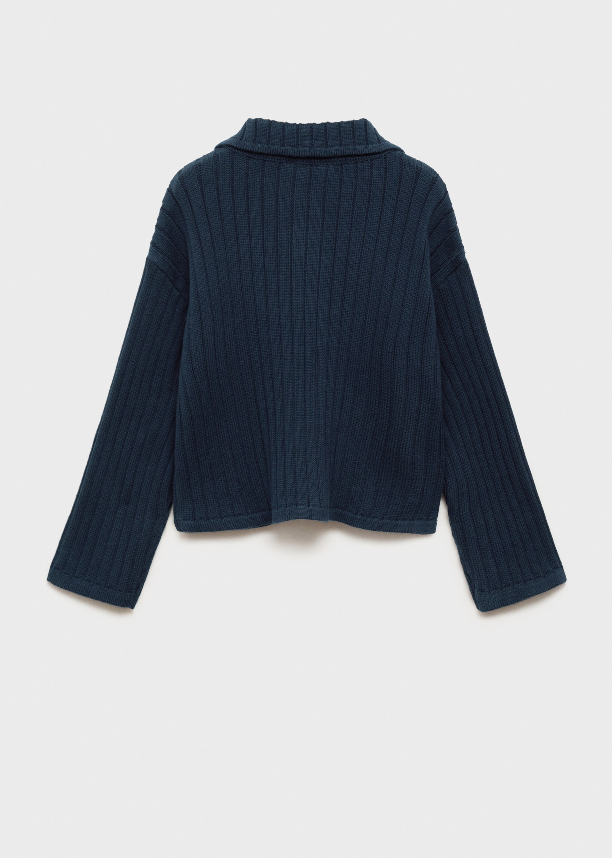 Cardigan med polohals - Baksiden av artikkelen