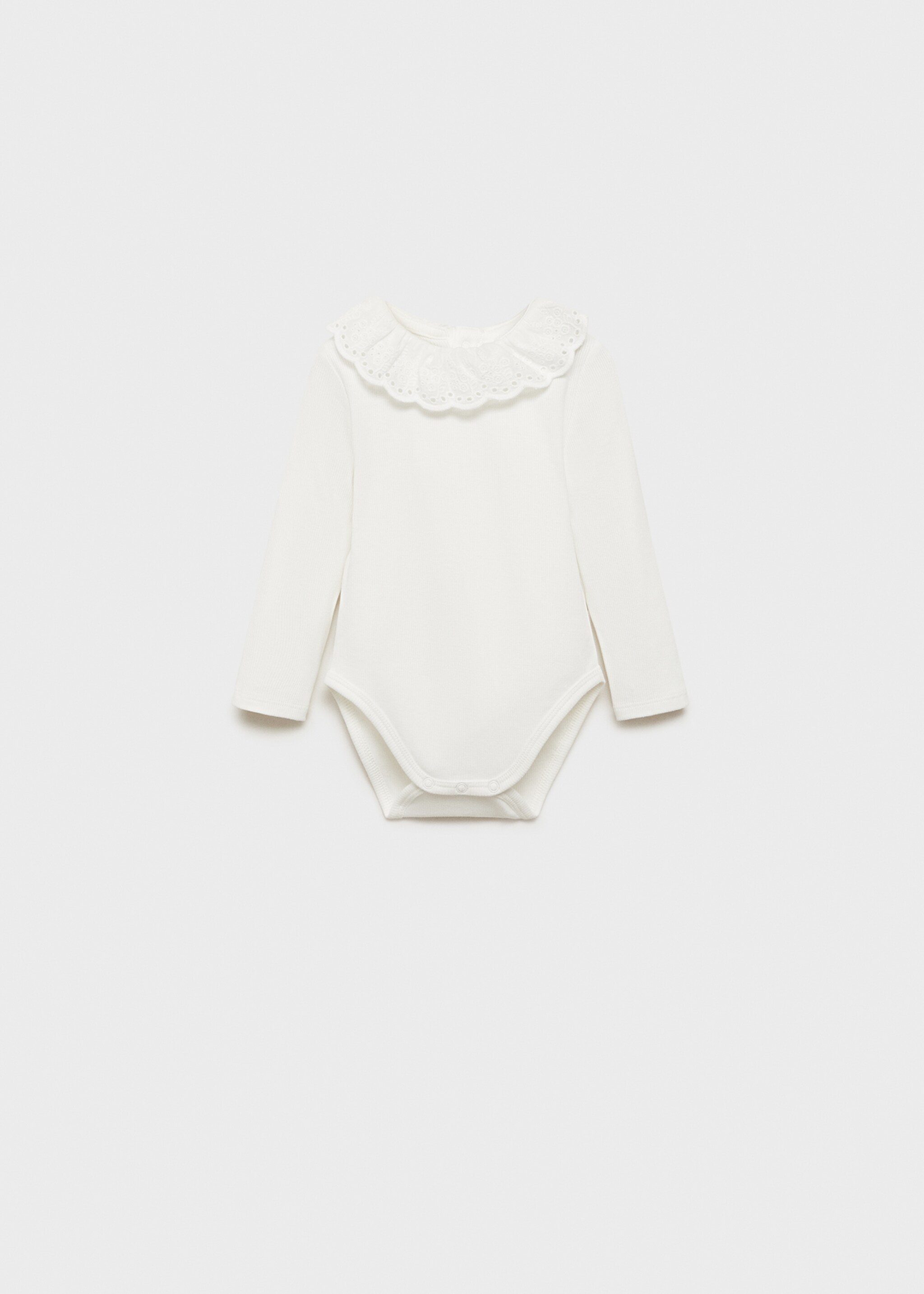 Embroidered babydoll-neck body - Article without model