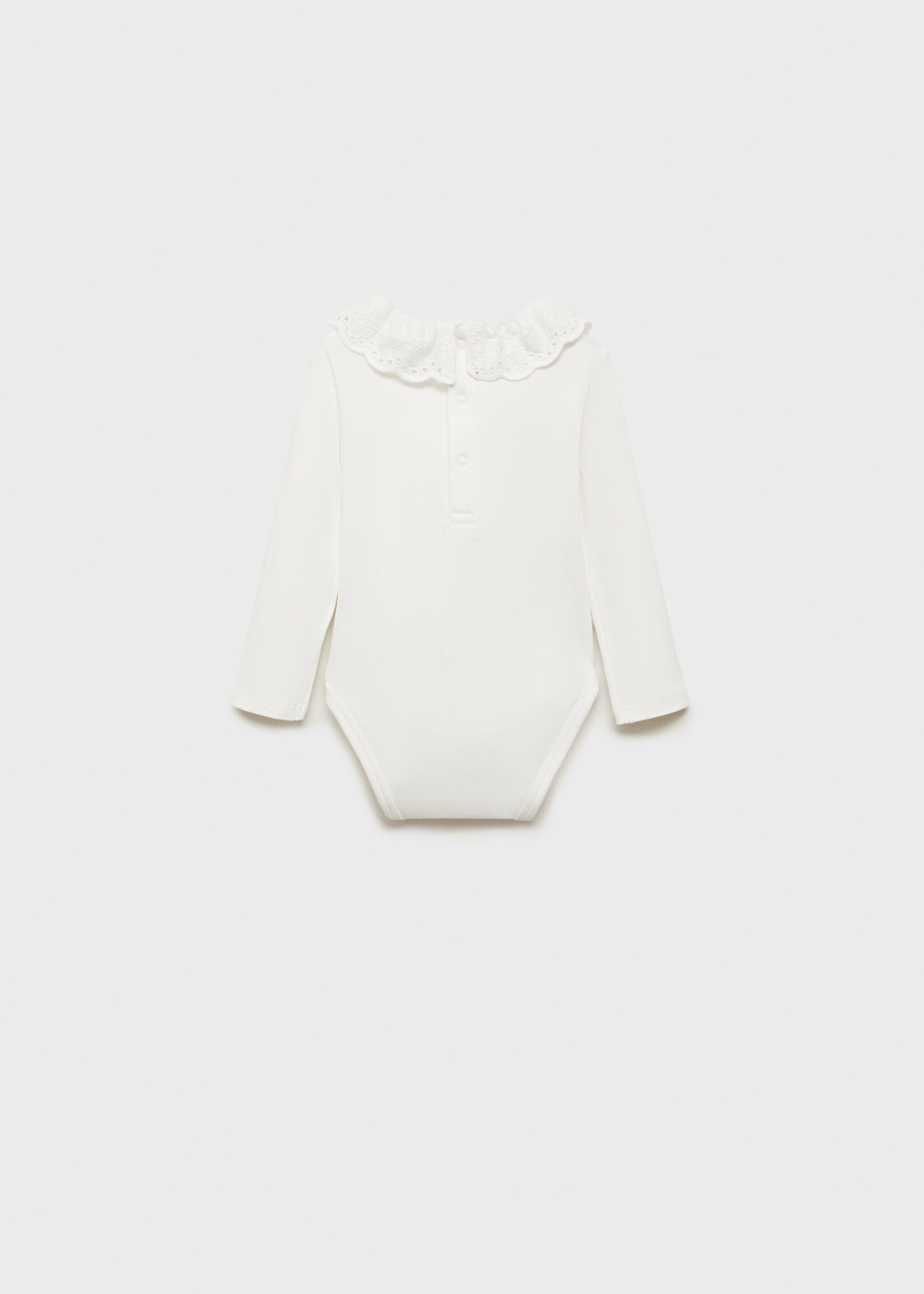 Embroidered babydoll-neck body - Reverse of the article