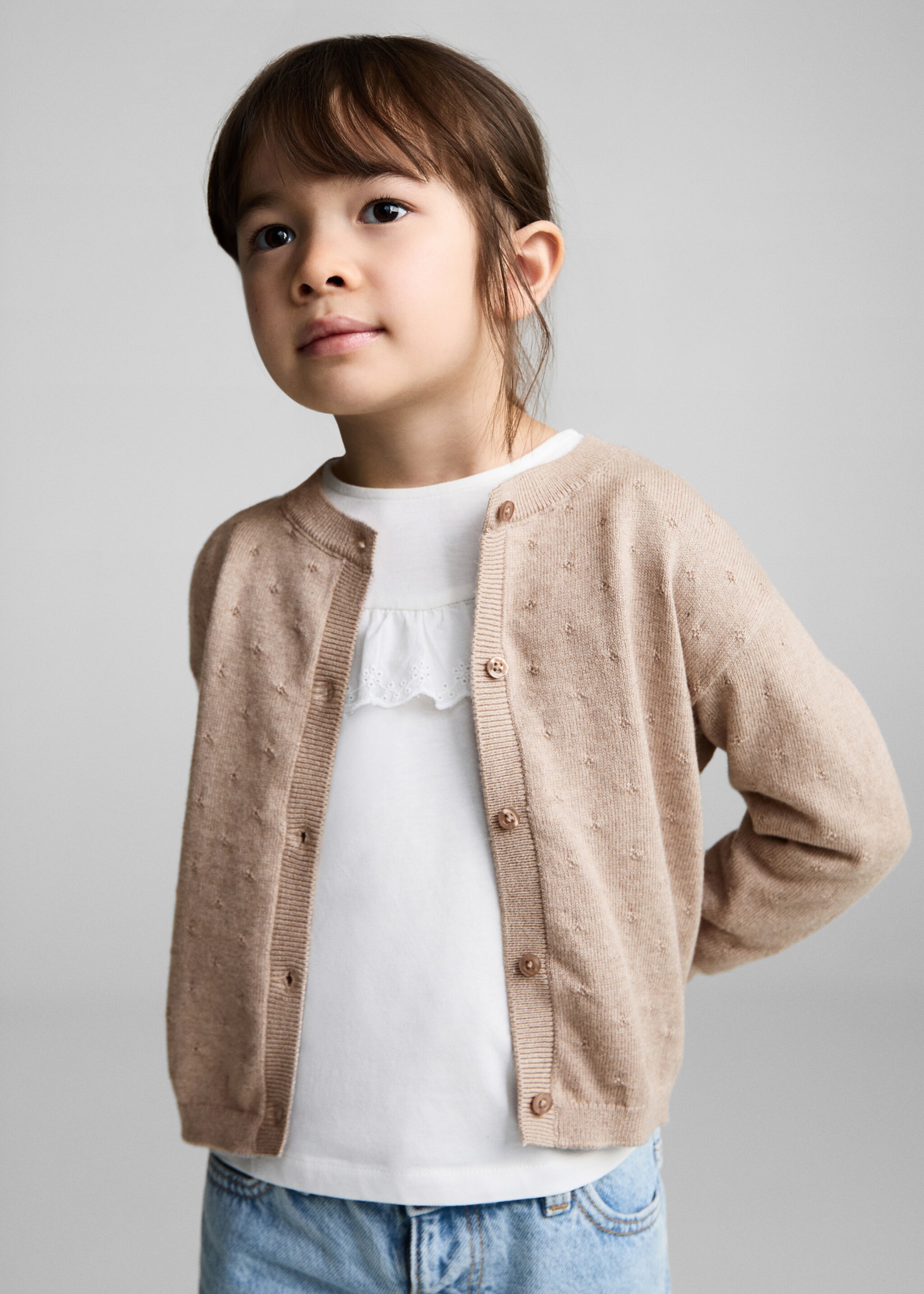 Button knit cardigan - Medium plane