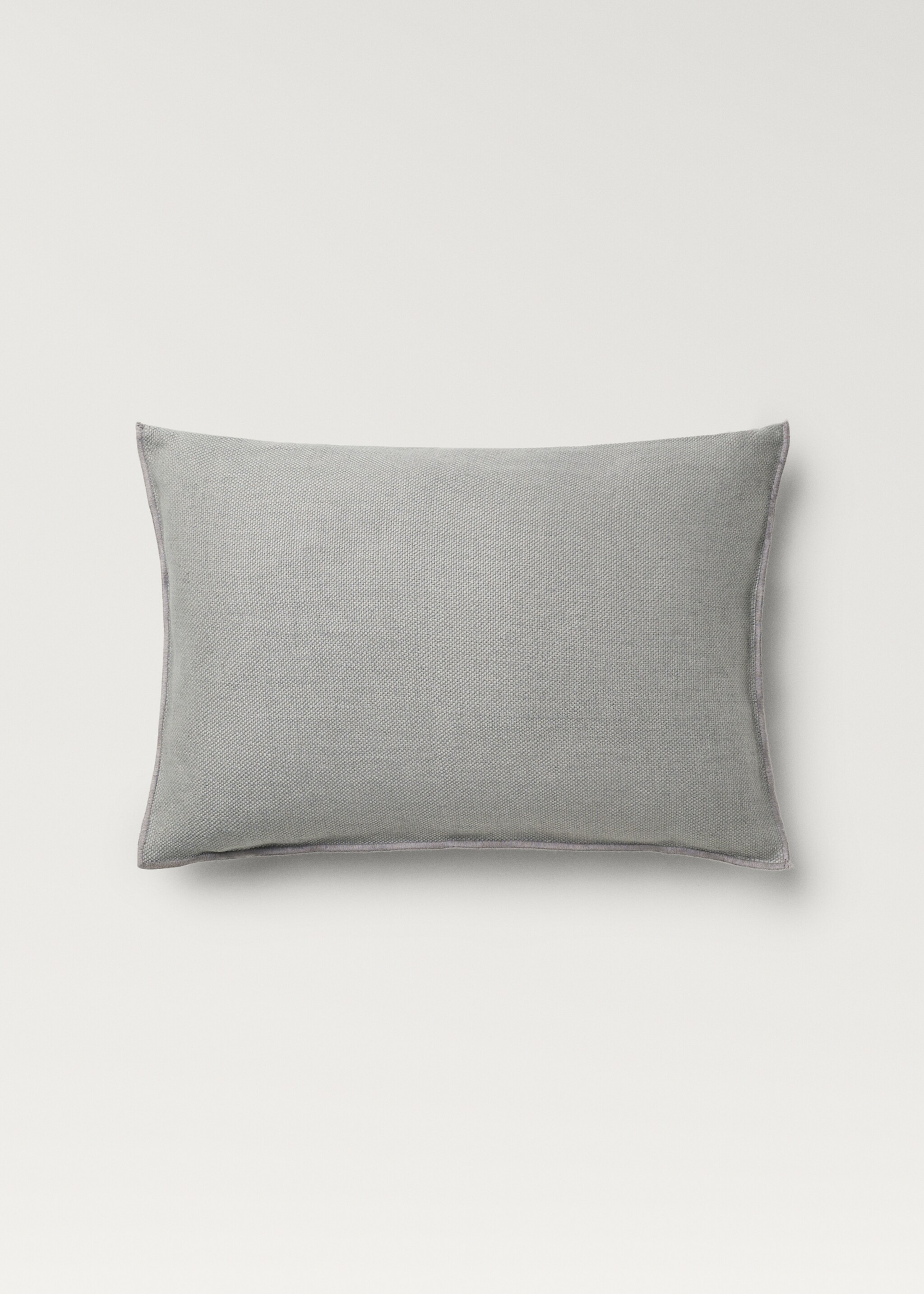 Linen textured cushion cover with overlock detail 40x60cm - Article without model