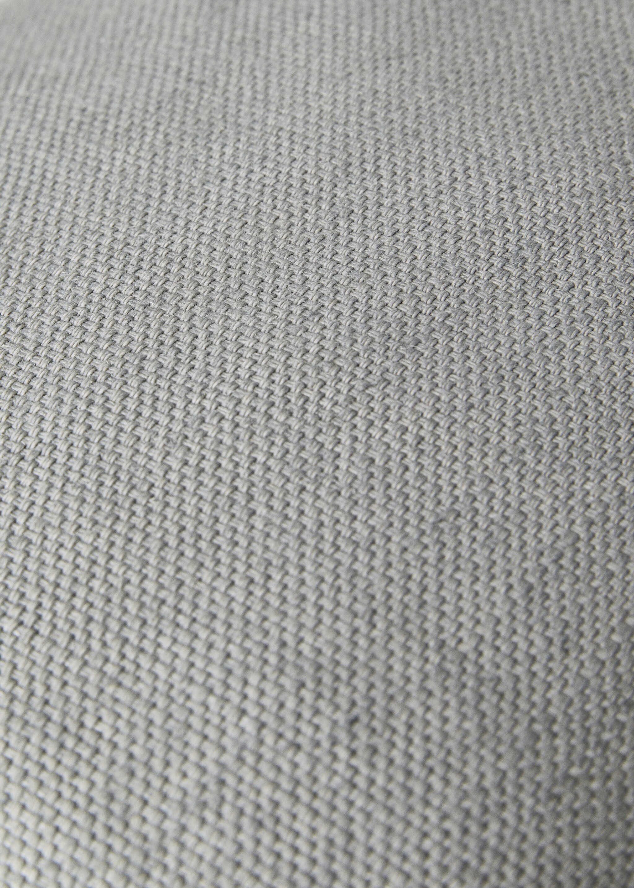 Linen textured cushion cover with overlock detail 40x60cm - Details of the article 2