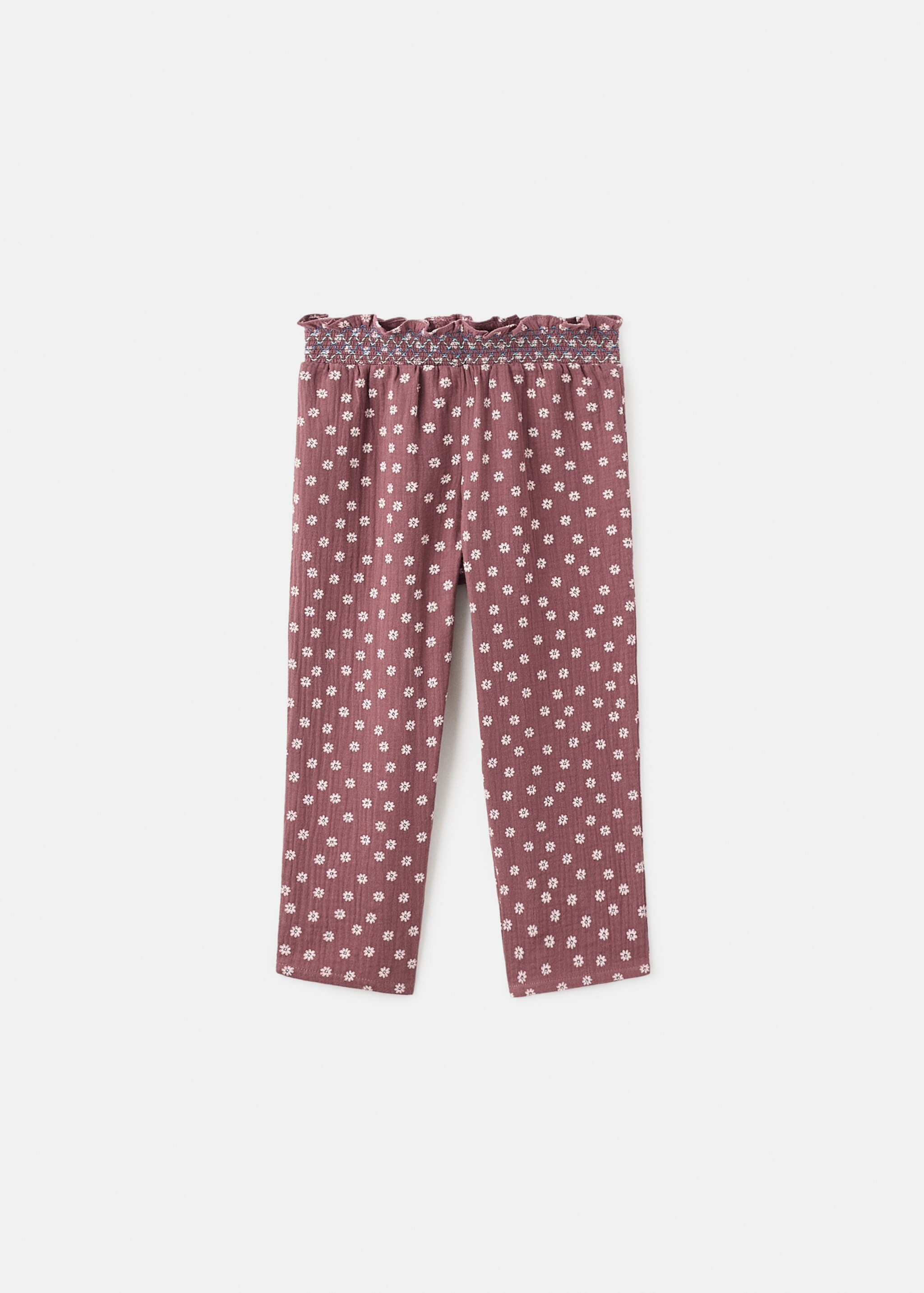 Pantalón algodón estampado - Artículo sin modelo, Granate. Ref: 87071523-00.