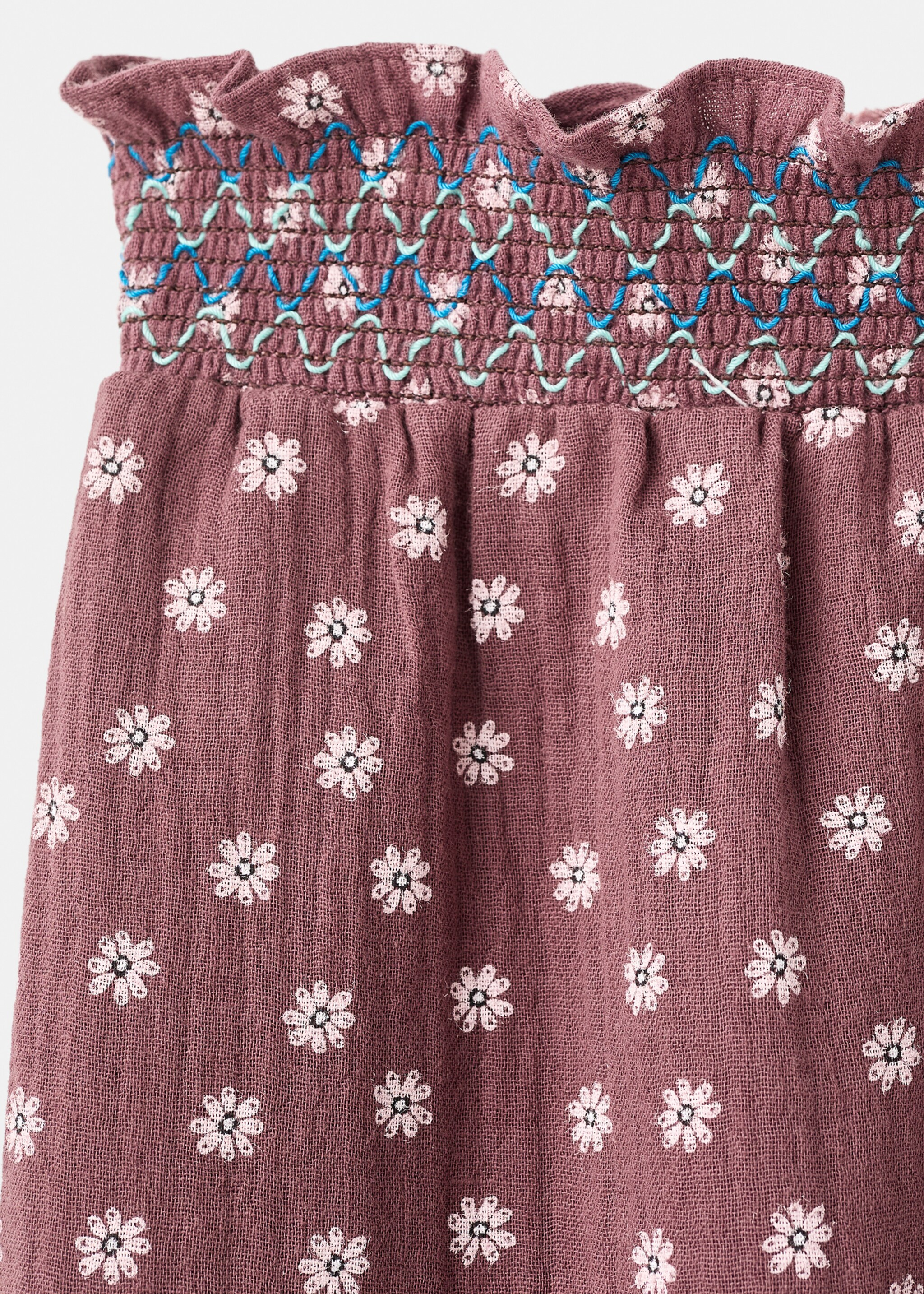 Pantalón algodón estampado - Detalle del artículo 8, Granate. Ref: 87071523-00.