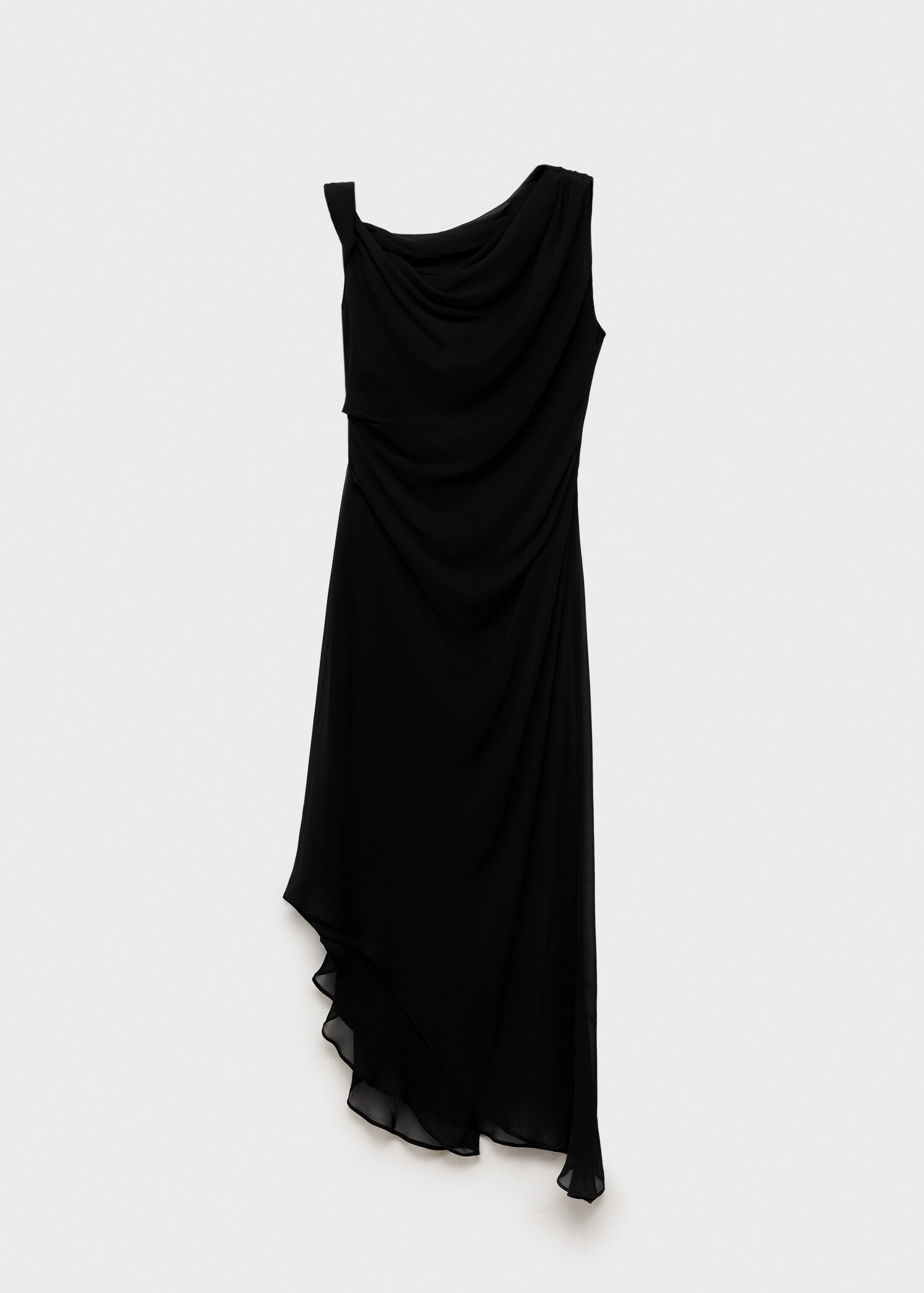 Vestido assimétrico drapeado - Artigo sem modelo