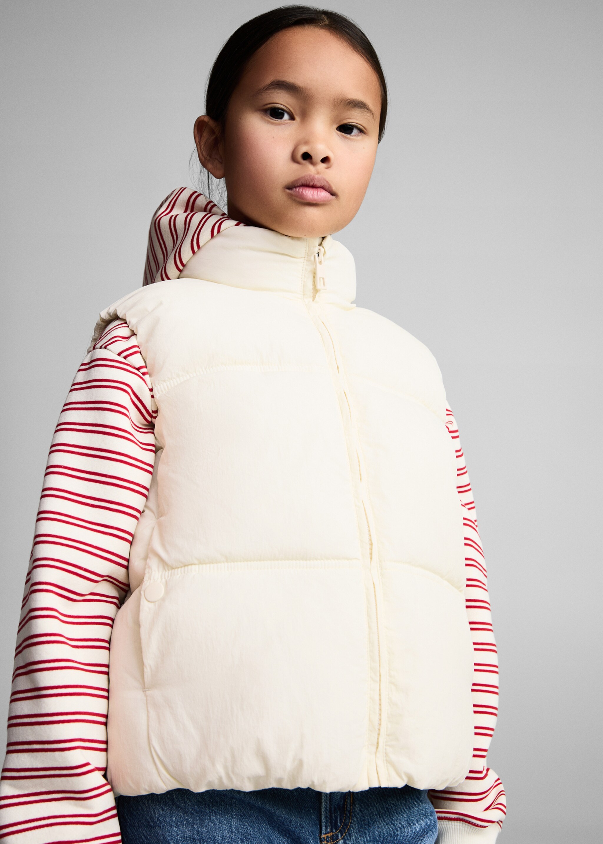Quilted zipper gilet - Medium plane