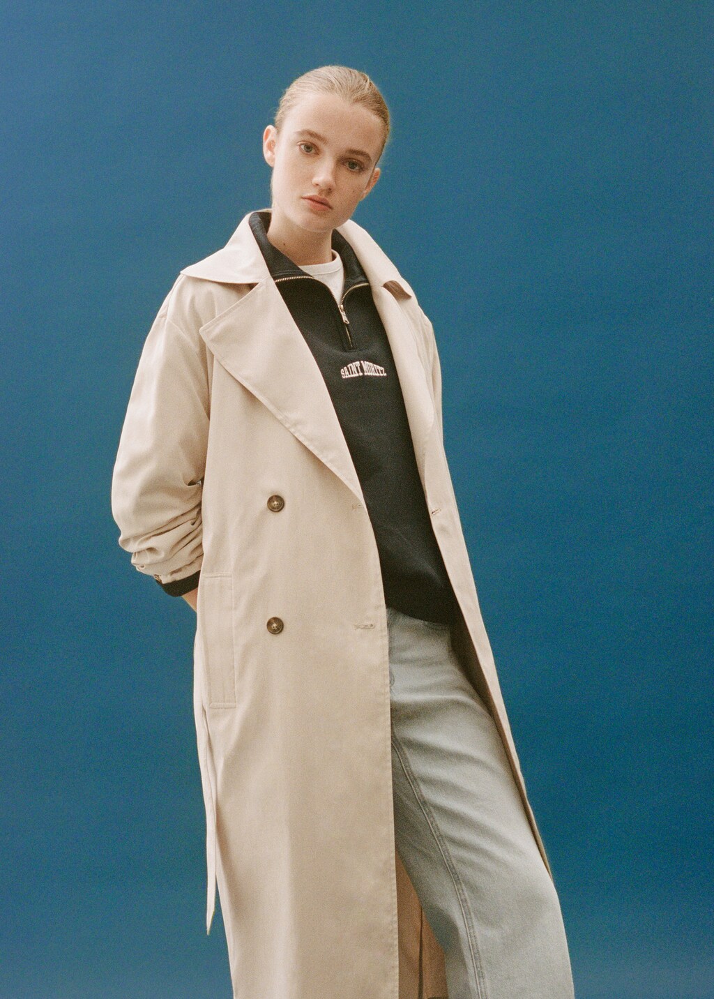 Flowy trench coat hotsell