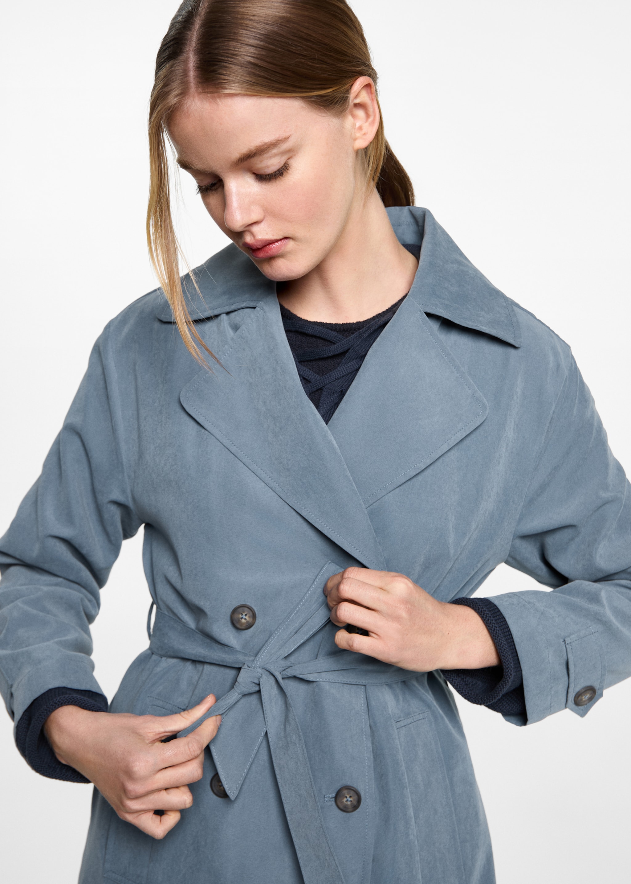 Belt flowy trench - Medium plane