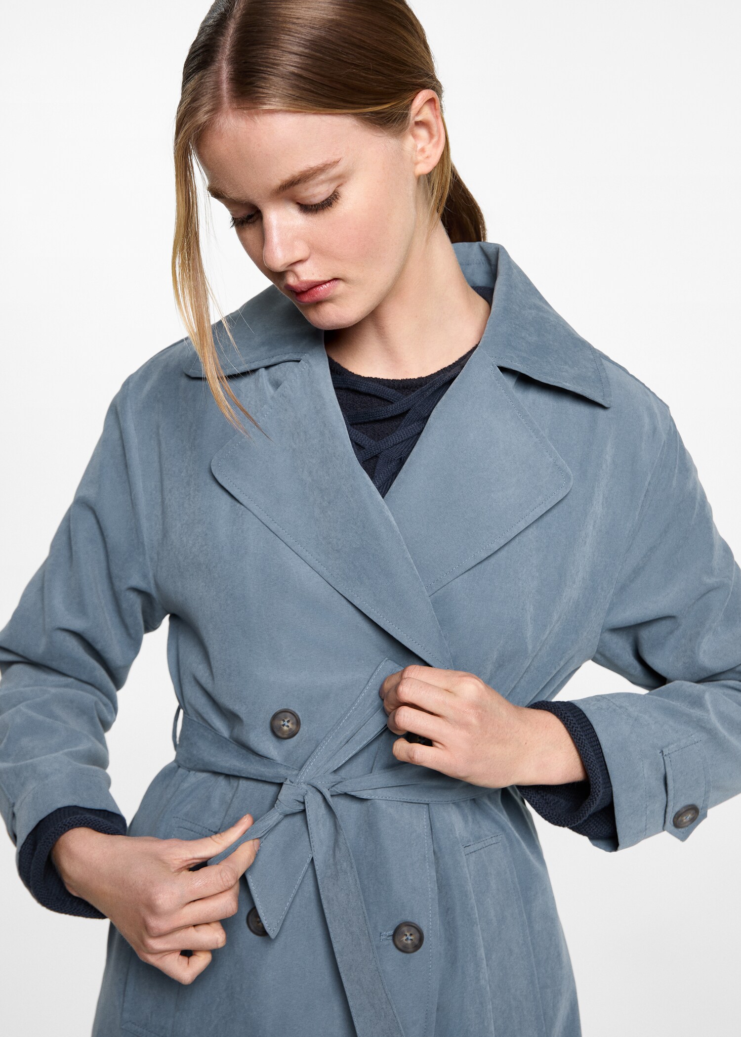 Belt flowy trench - Medium plane