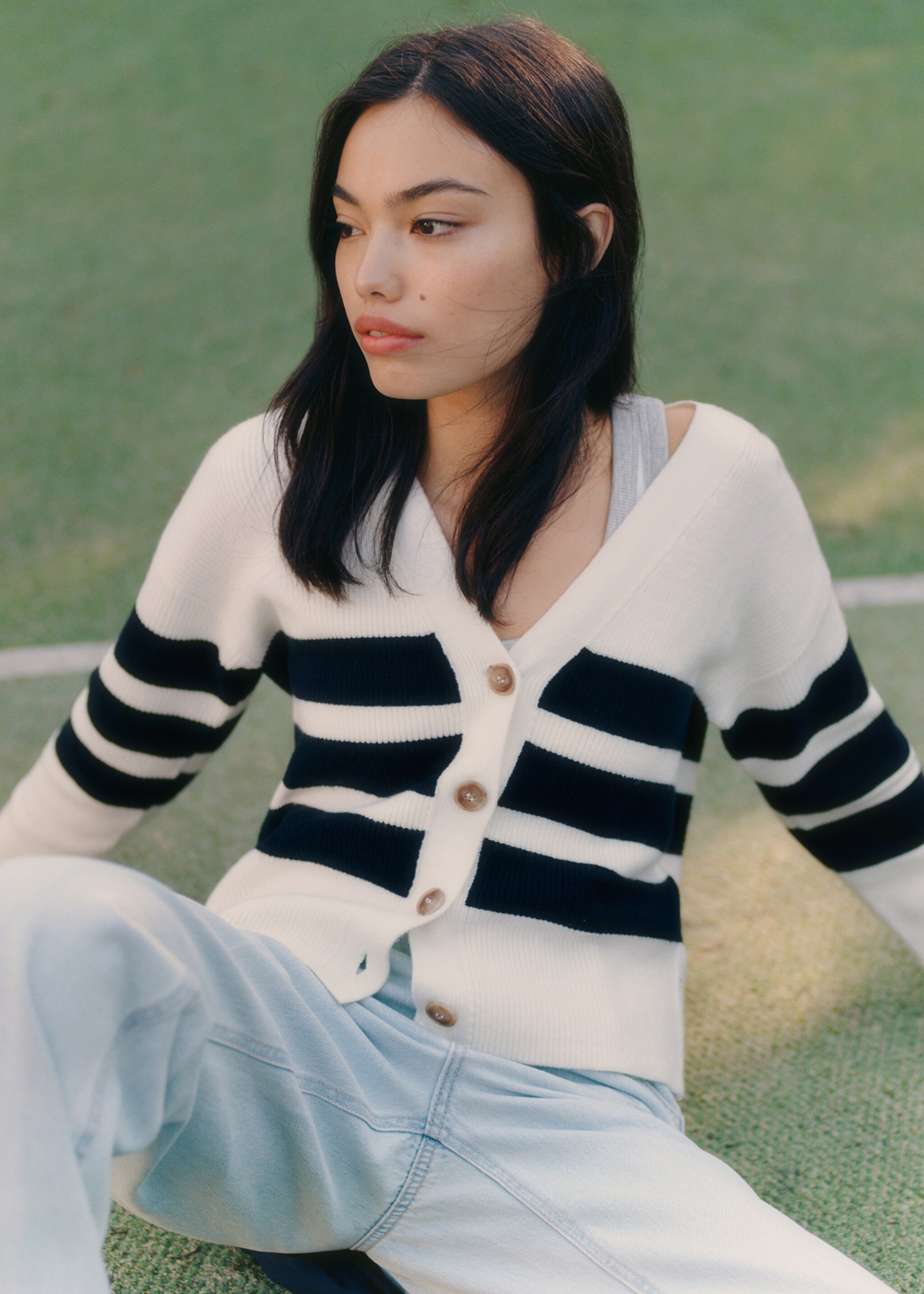 Stripped knit cardigan - Details of the article 5