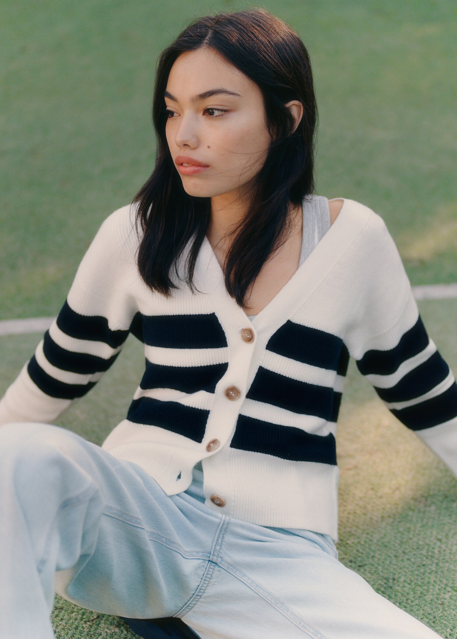 Stripped knit cardigan - Details of the article 5