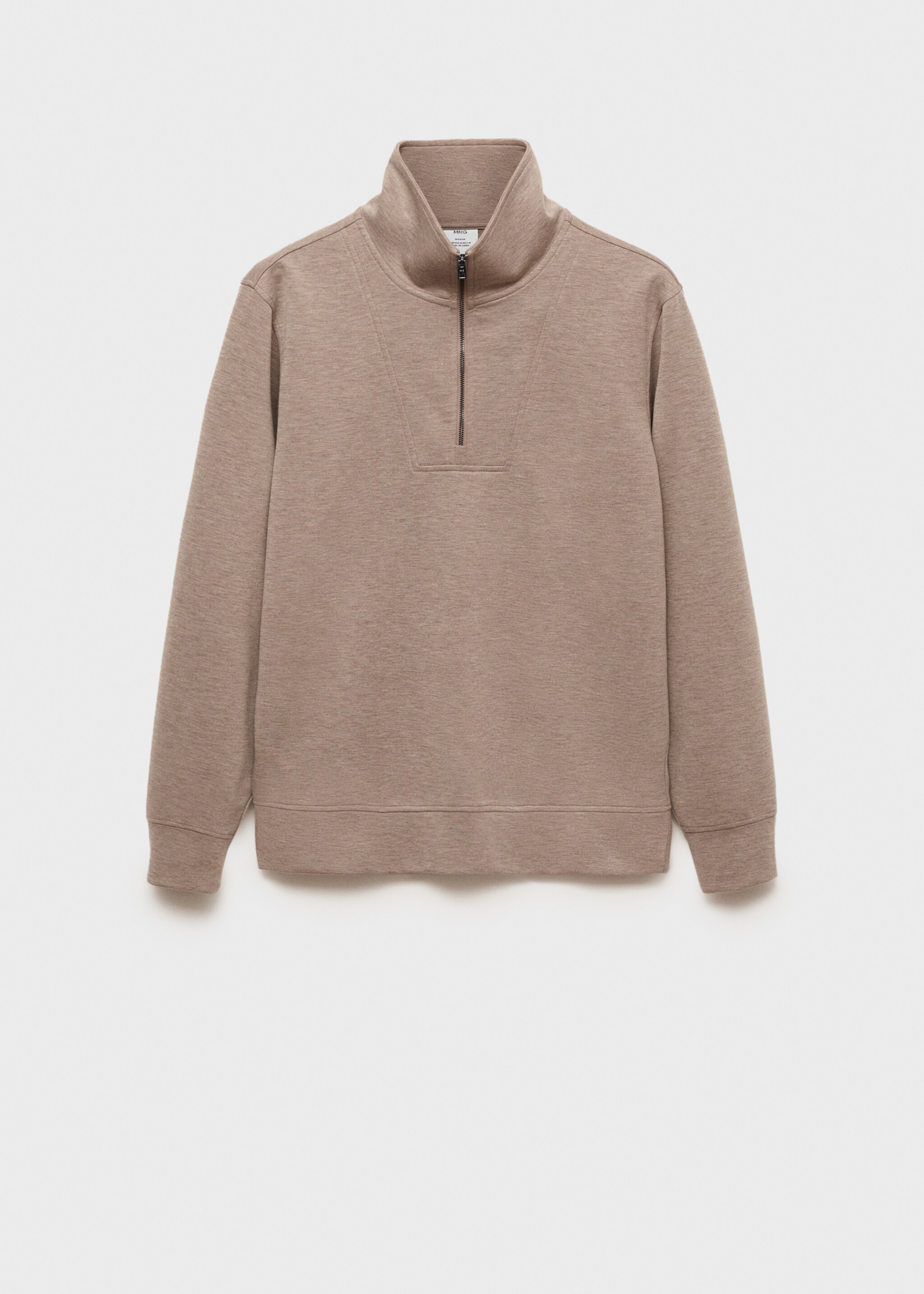 Regular-fit zip-neck sweatshirt - Article without model