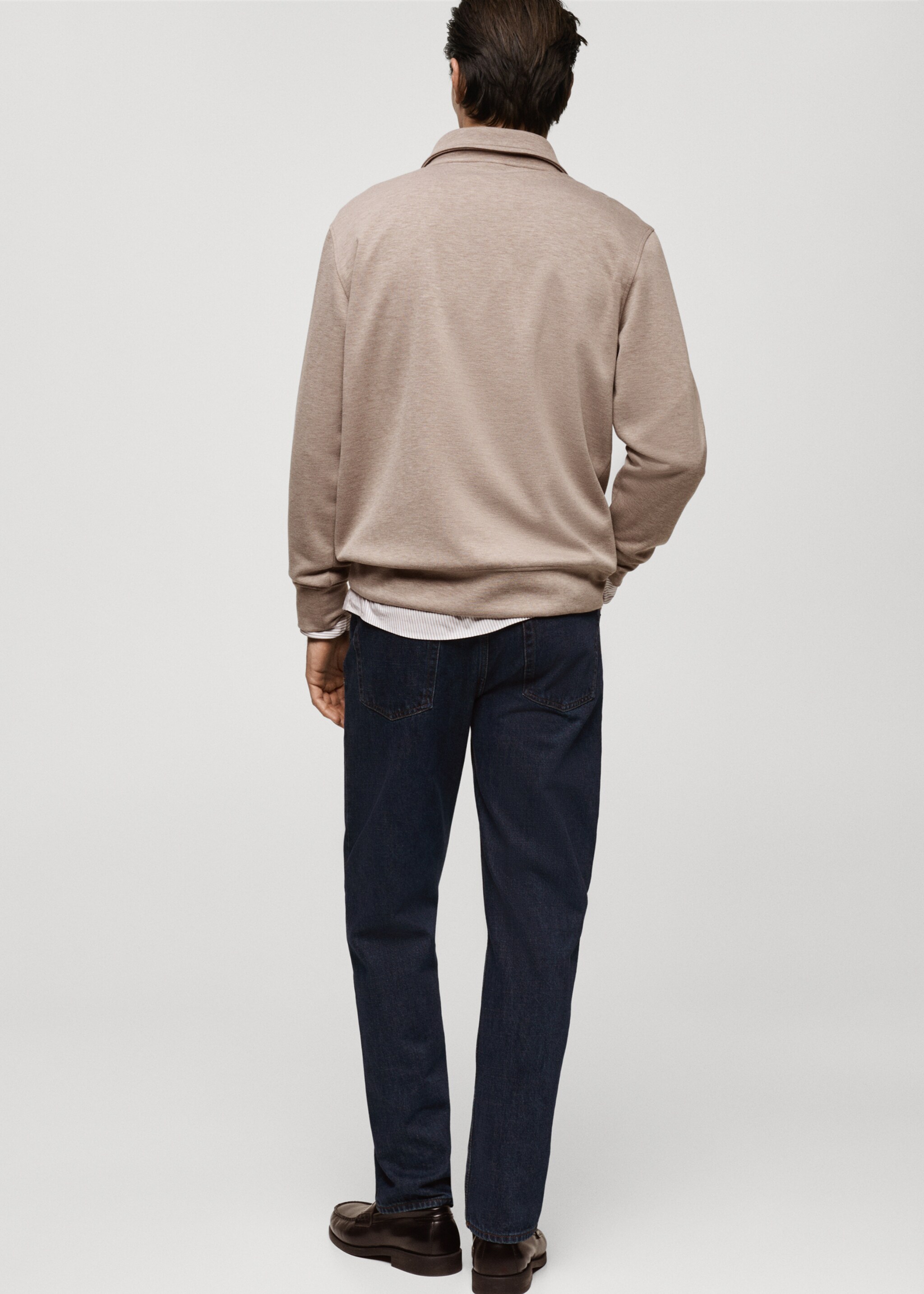 Regular-fit zip-neck sweatshirt - Reverse of the article