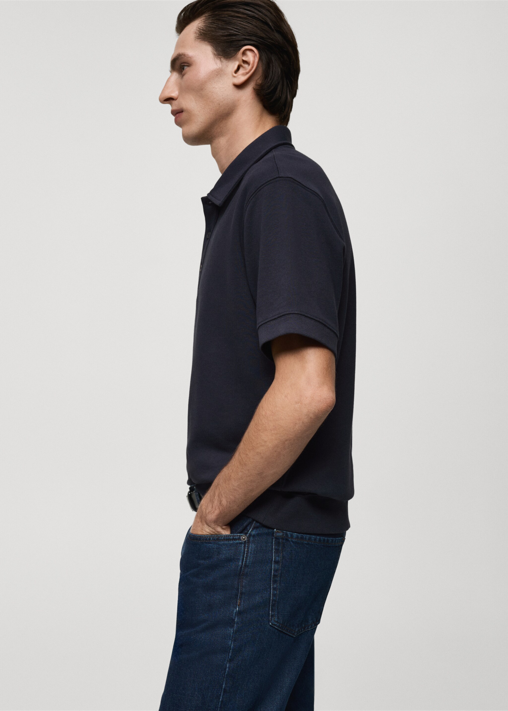Regular-fit cotton polo shirt - Details of the article 2