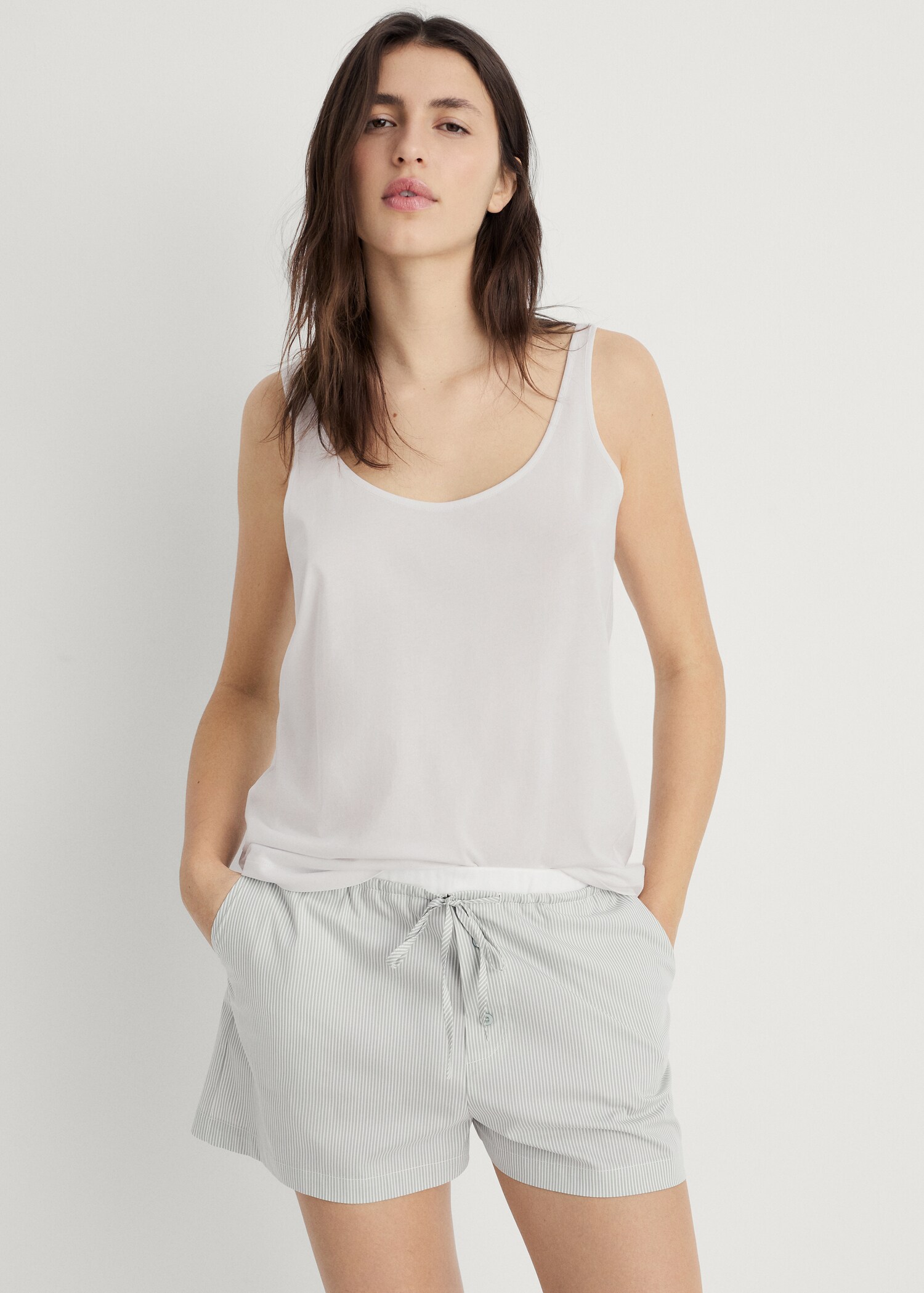 Pyjama top with straps - Medium plane