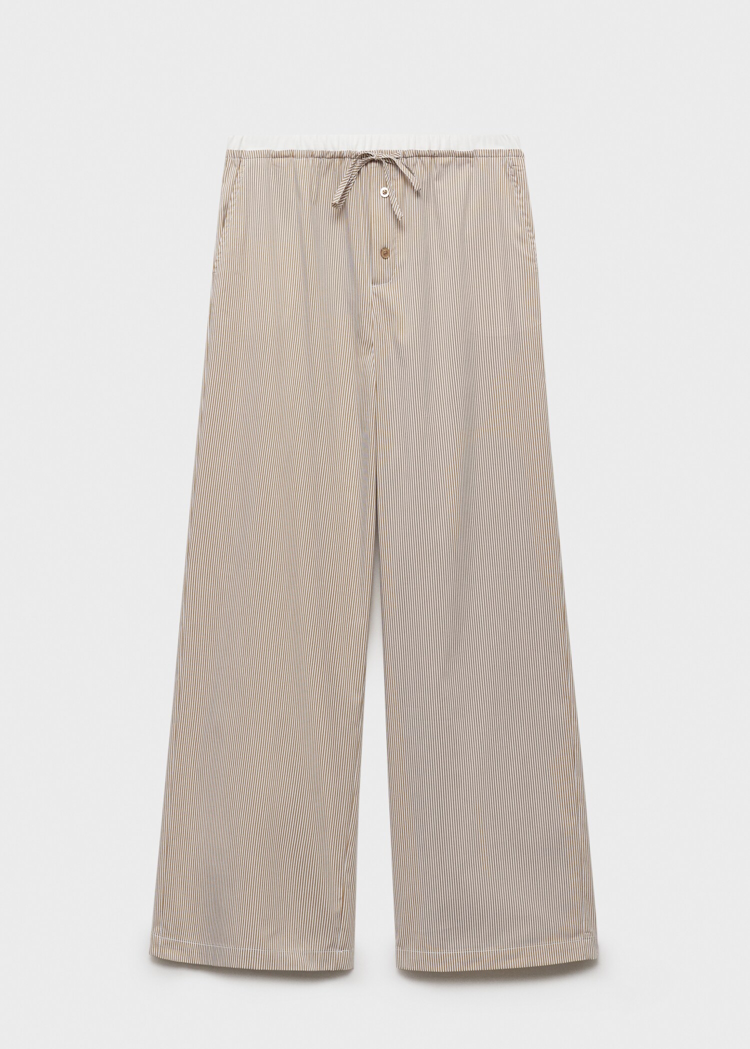 Pyjama-Hose mit Streifen und elastischem Detail - Artikel ohne Model