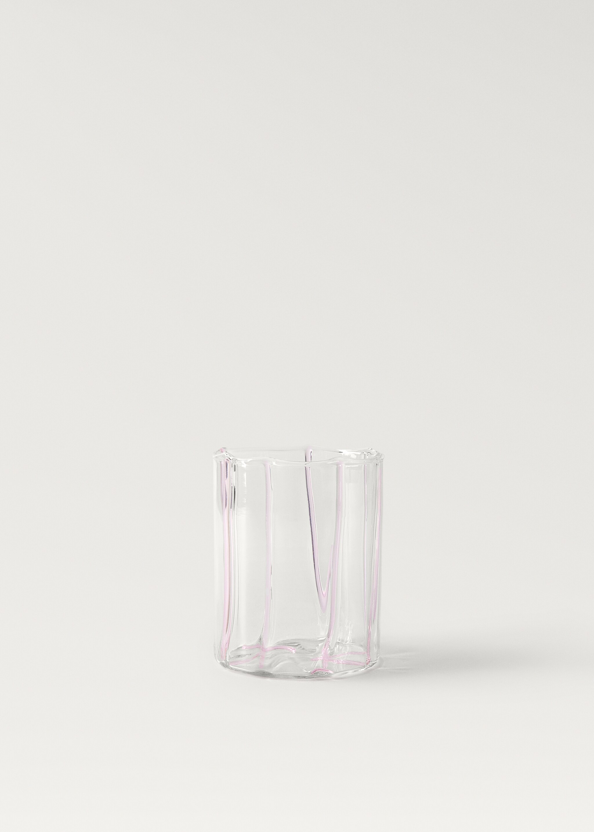 Borosilikat-Trinkglas mit farbigen Linien - Artikel ohne Model