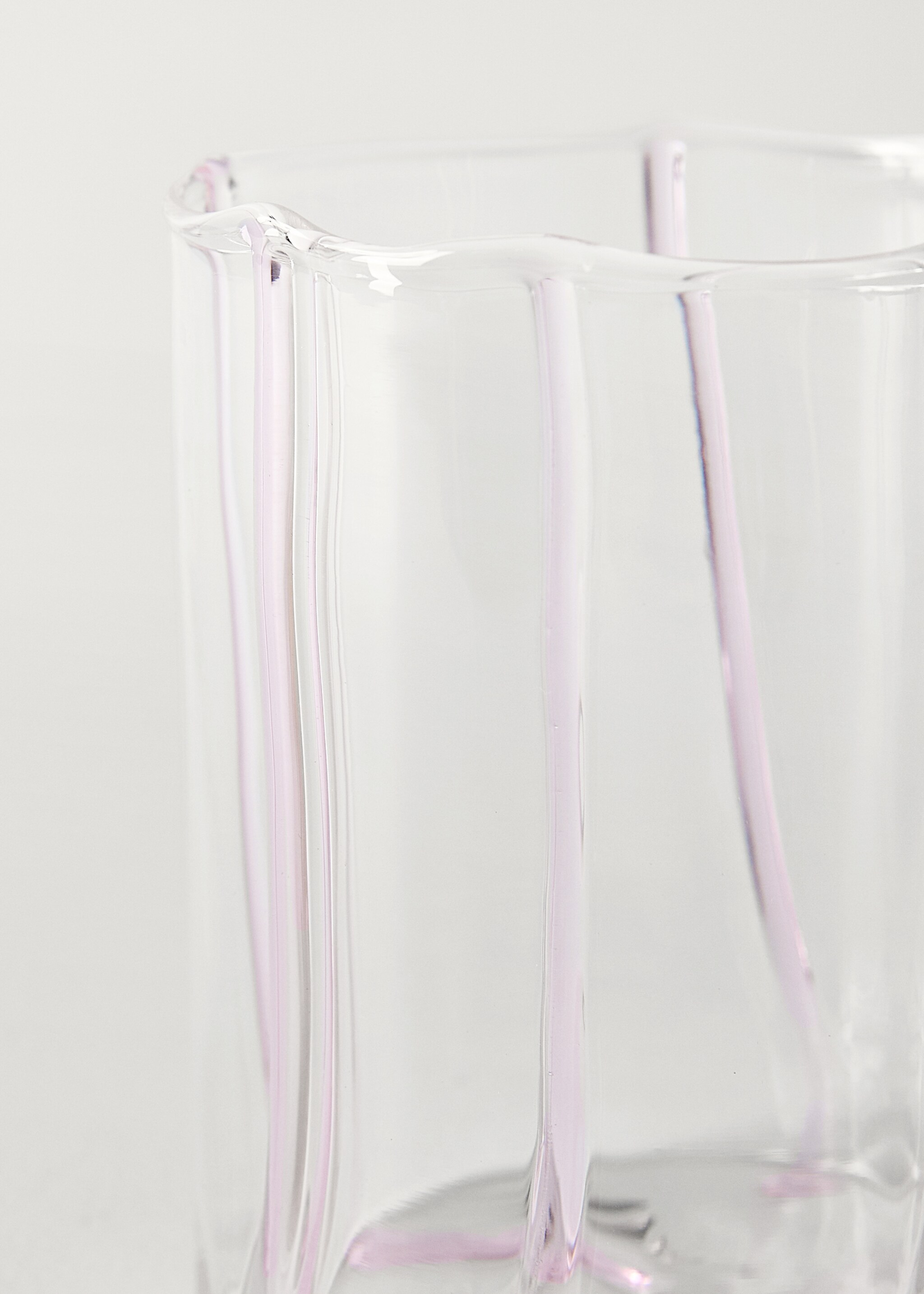 Borosilikat-Trinkglas mit farbigen Linien - Detail des Artikels 1